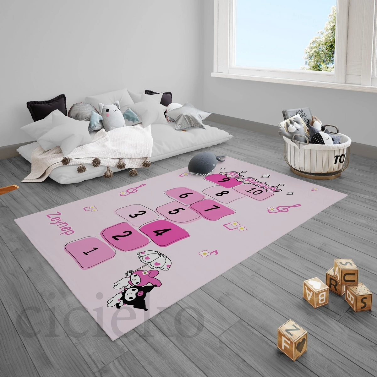 My Melody Kuromi Çocuk Odası Halısı