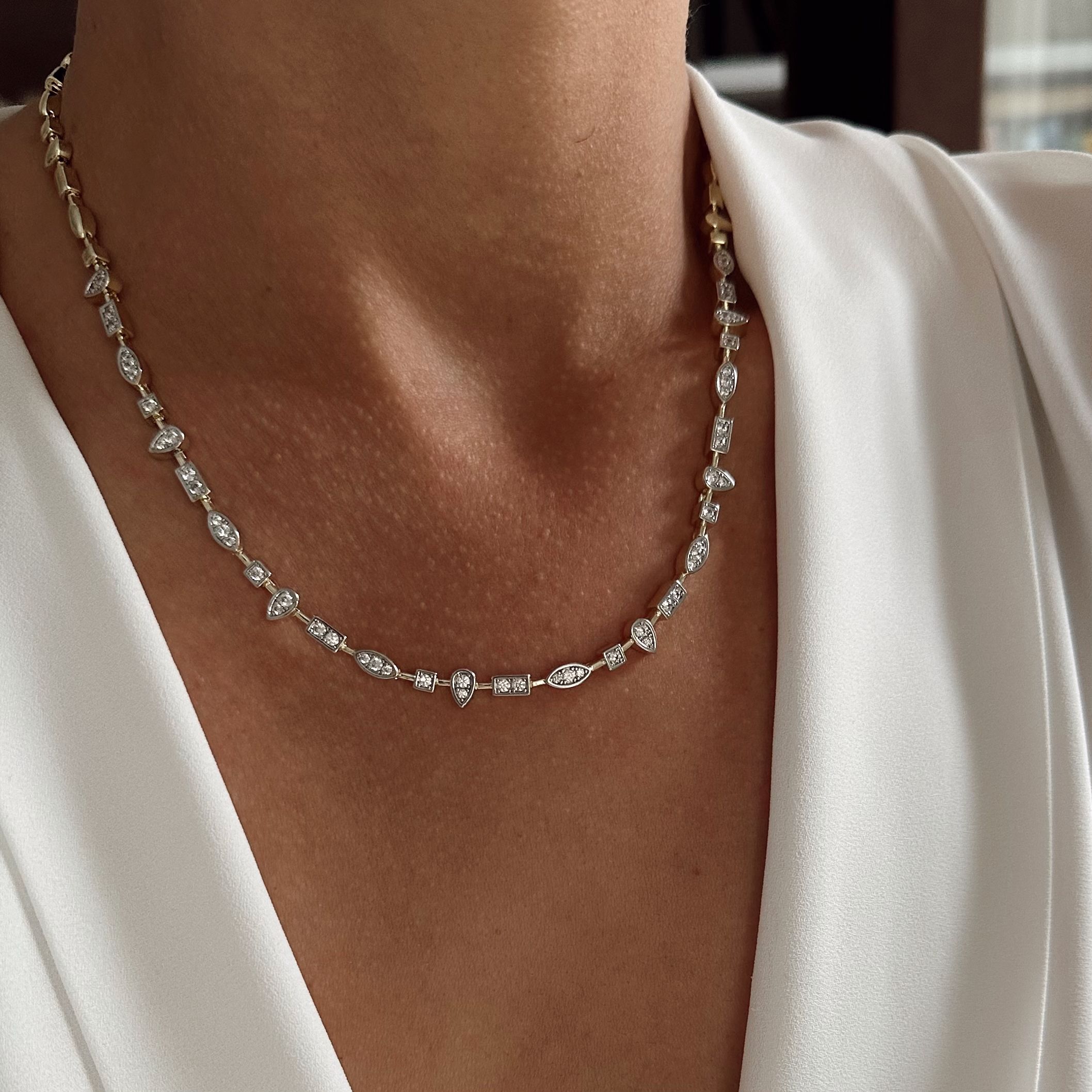 Özel Seri 14k Gold Mix Taşlı Kolye