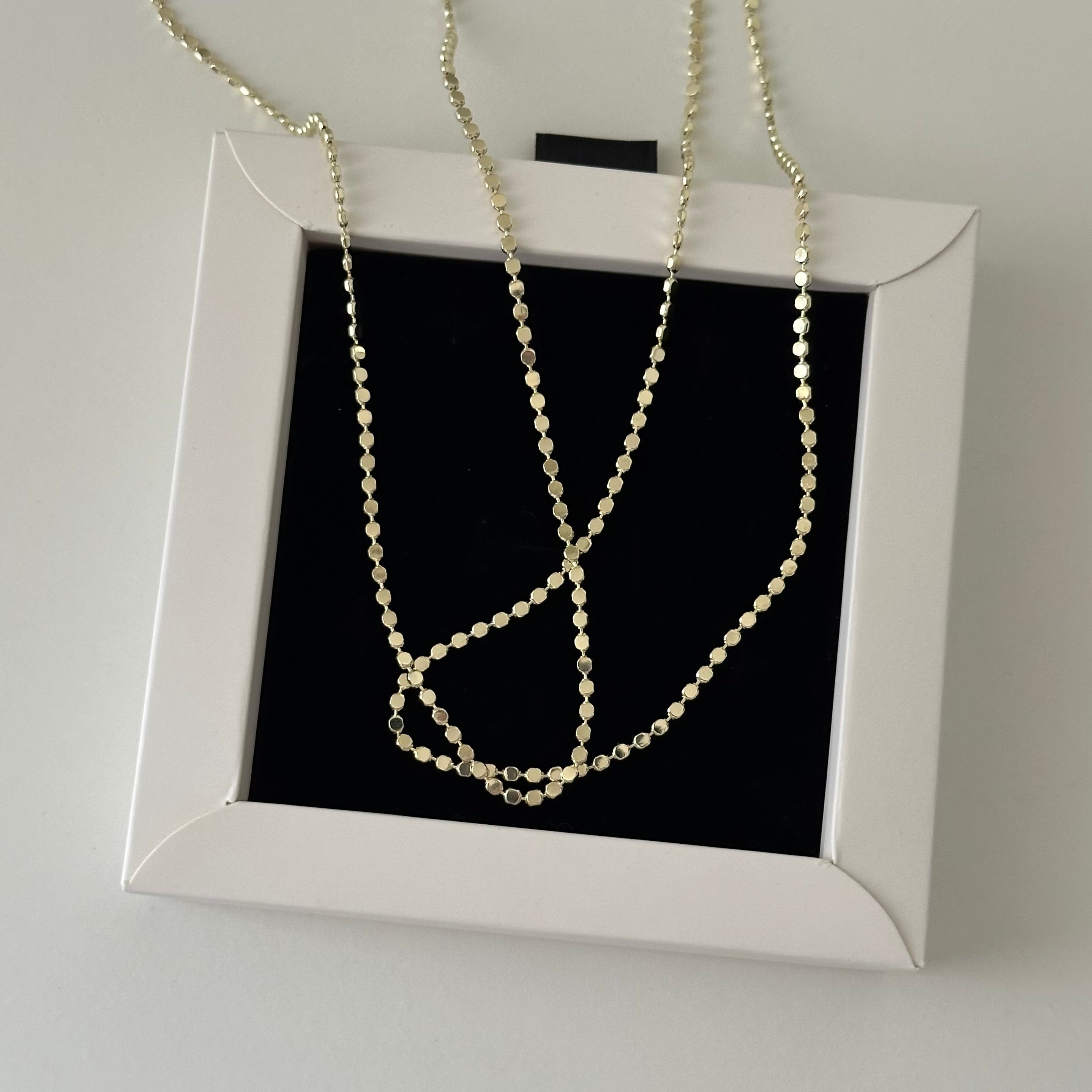 Özel Seri 14k Gold Ezme Zincir