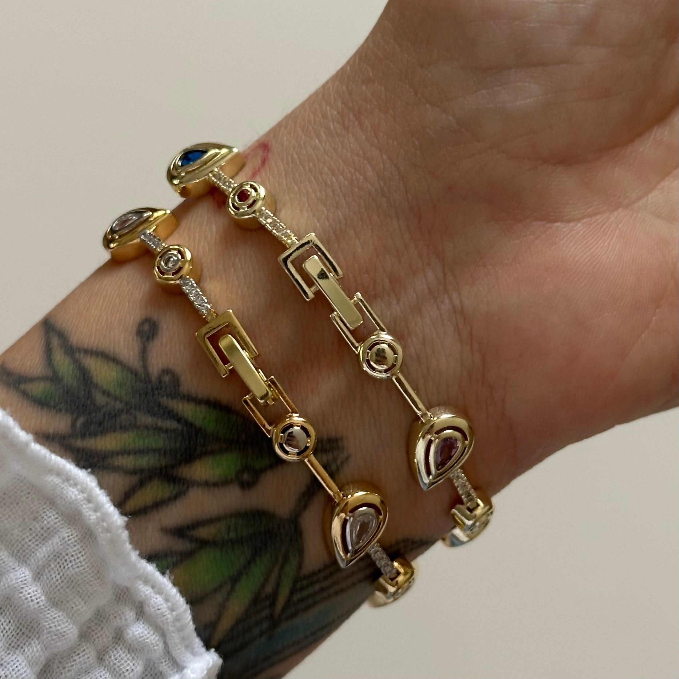 Özel Seri 14k Gold Damla Taş Bileklik