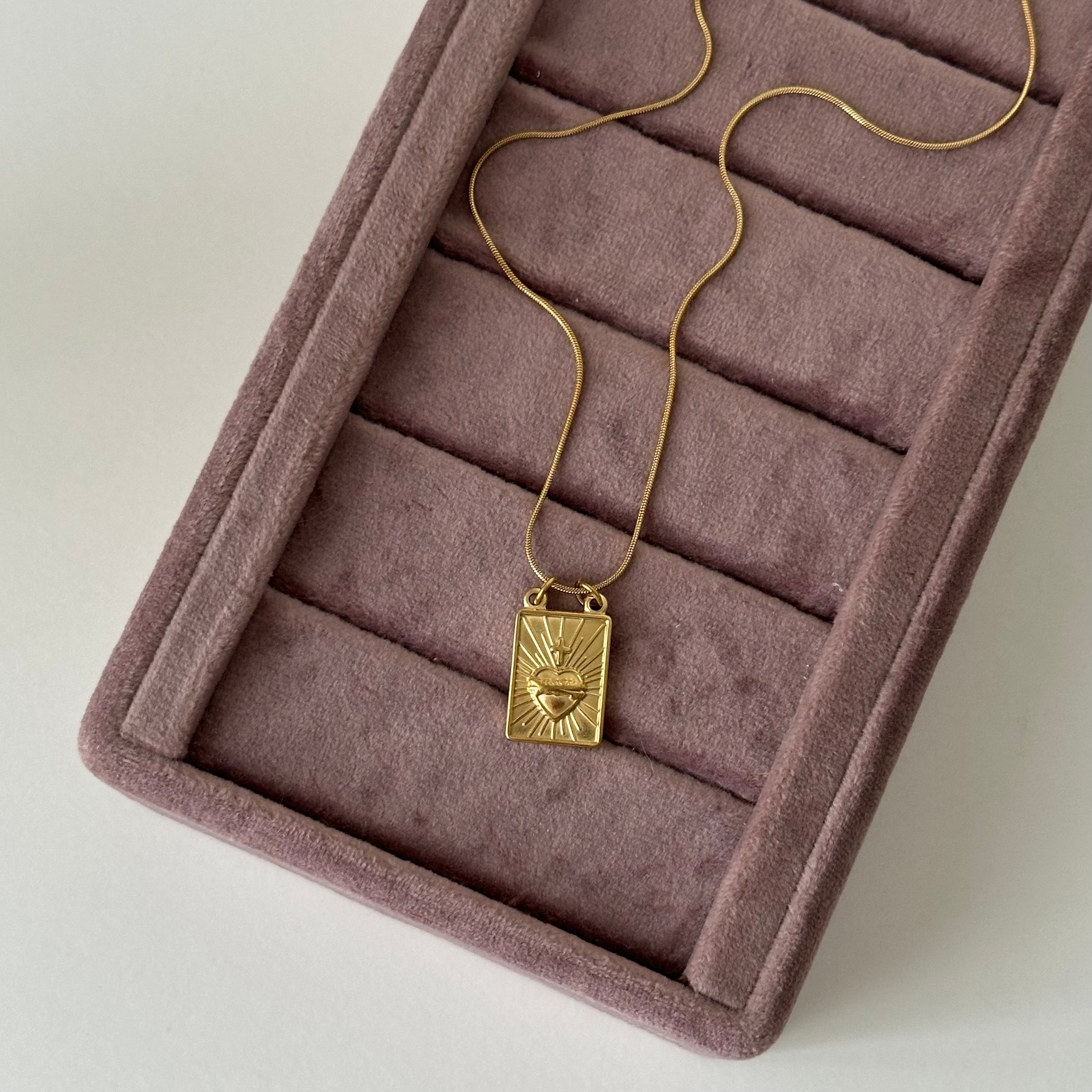 Antik Charm "Kalp" Kolye / Çelik