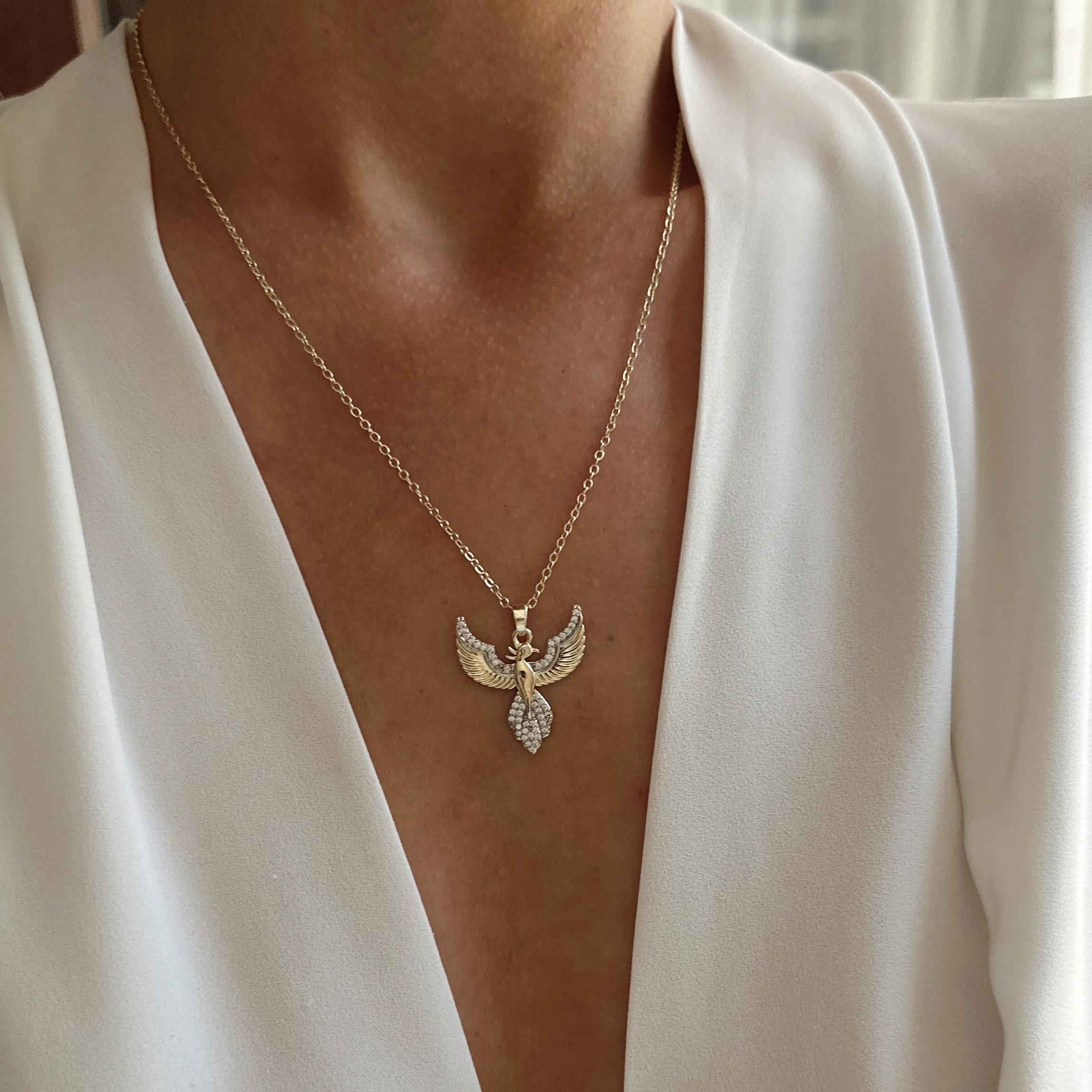 Özel Seri 14k Gold Anka Kolye