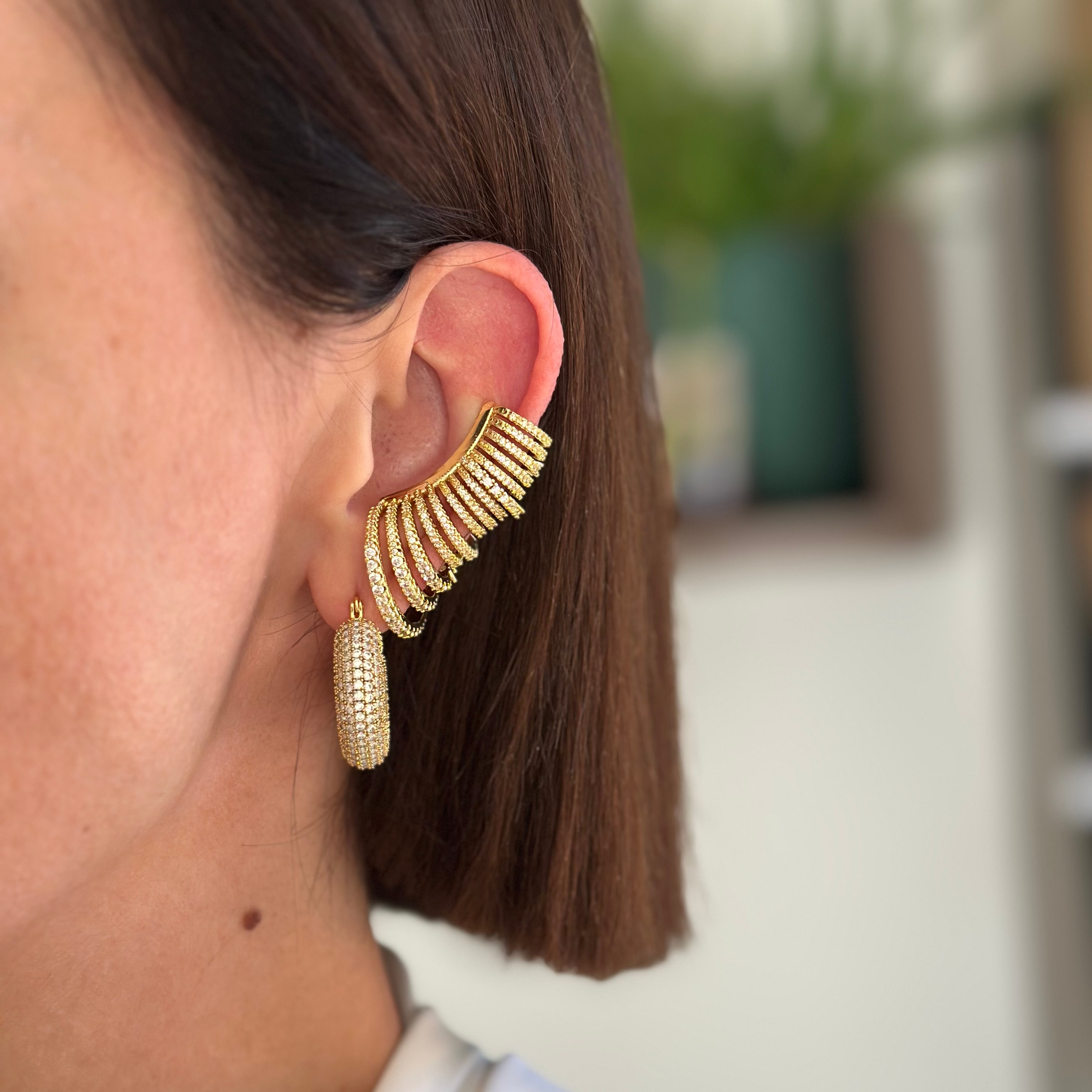 Özel Seri Zirkon Taş Çoklu Earcuff