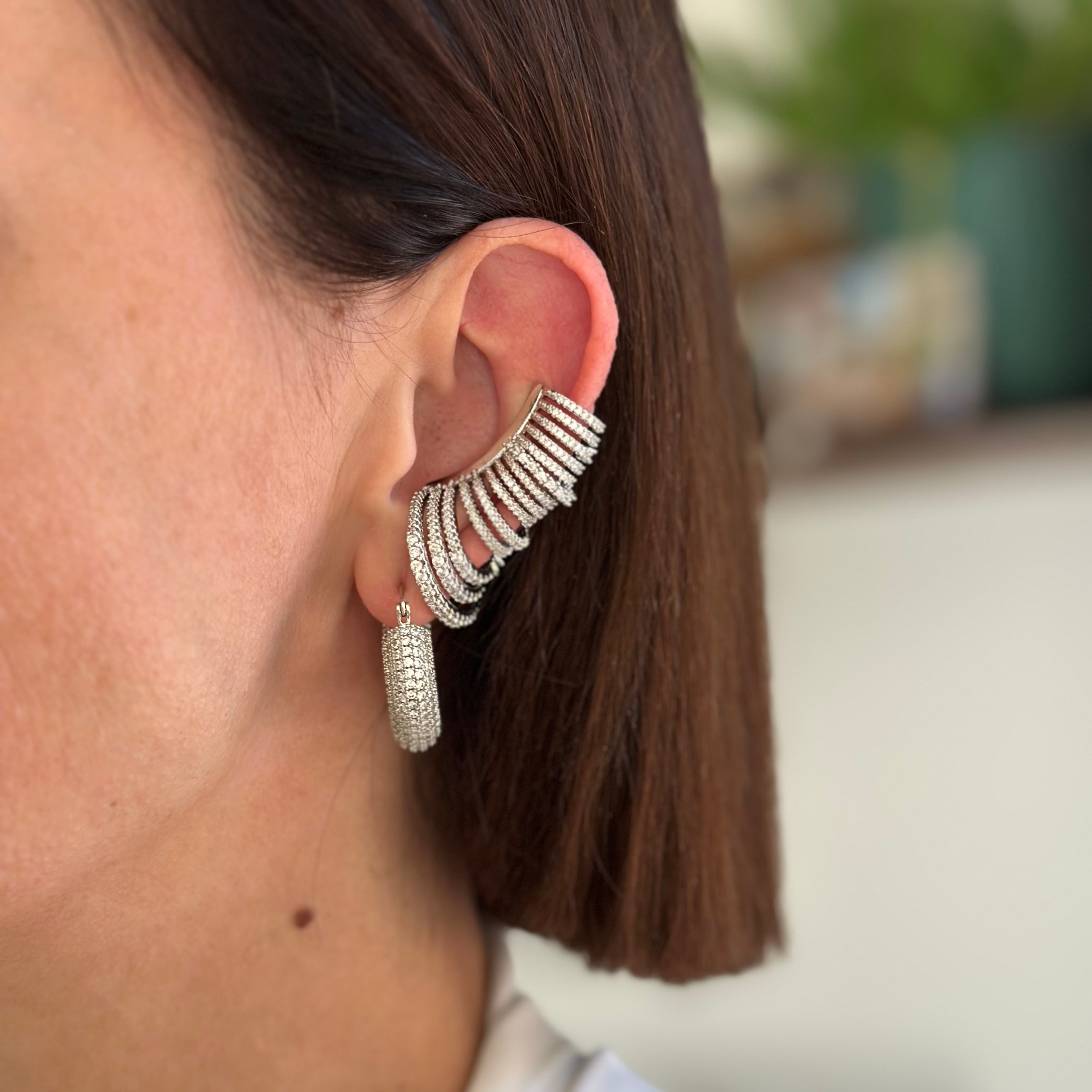 Özel Seri Zirkon Taş Çoklu Earcuff