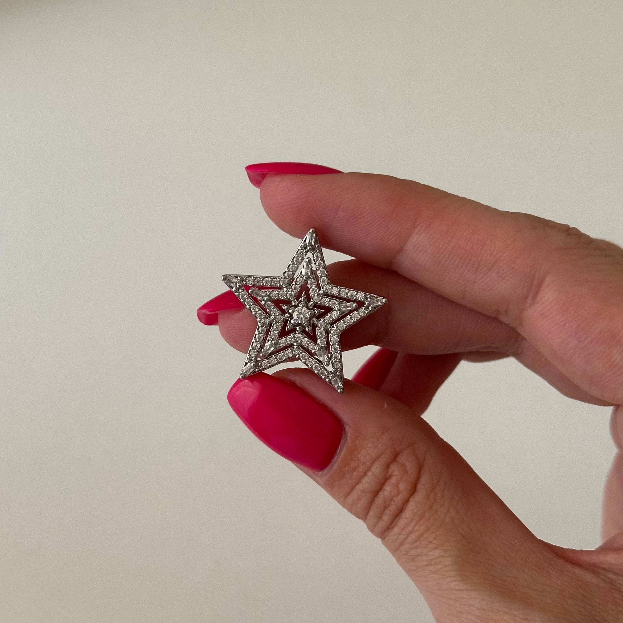 Özel Seri Silver Yıldız Küpe