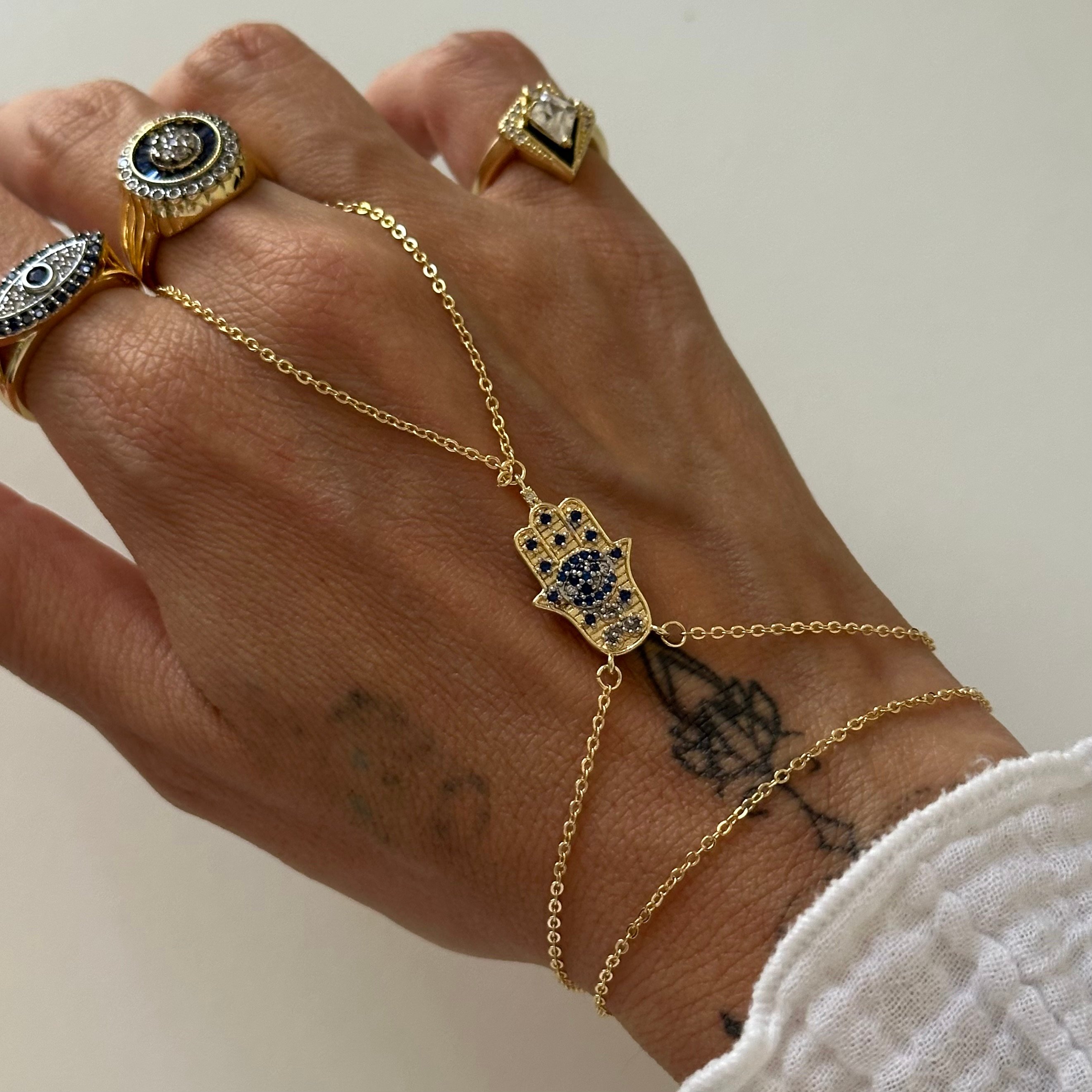Hamsa Şahmeran Lacivert