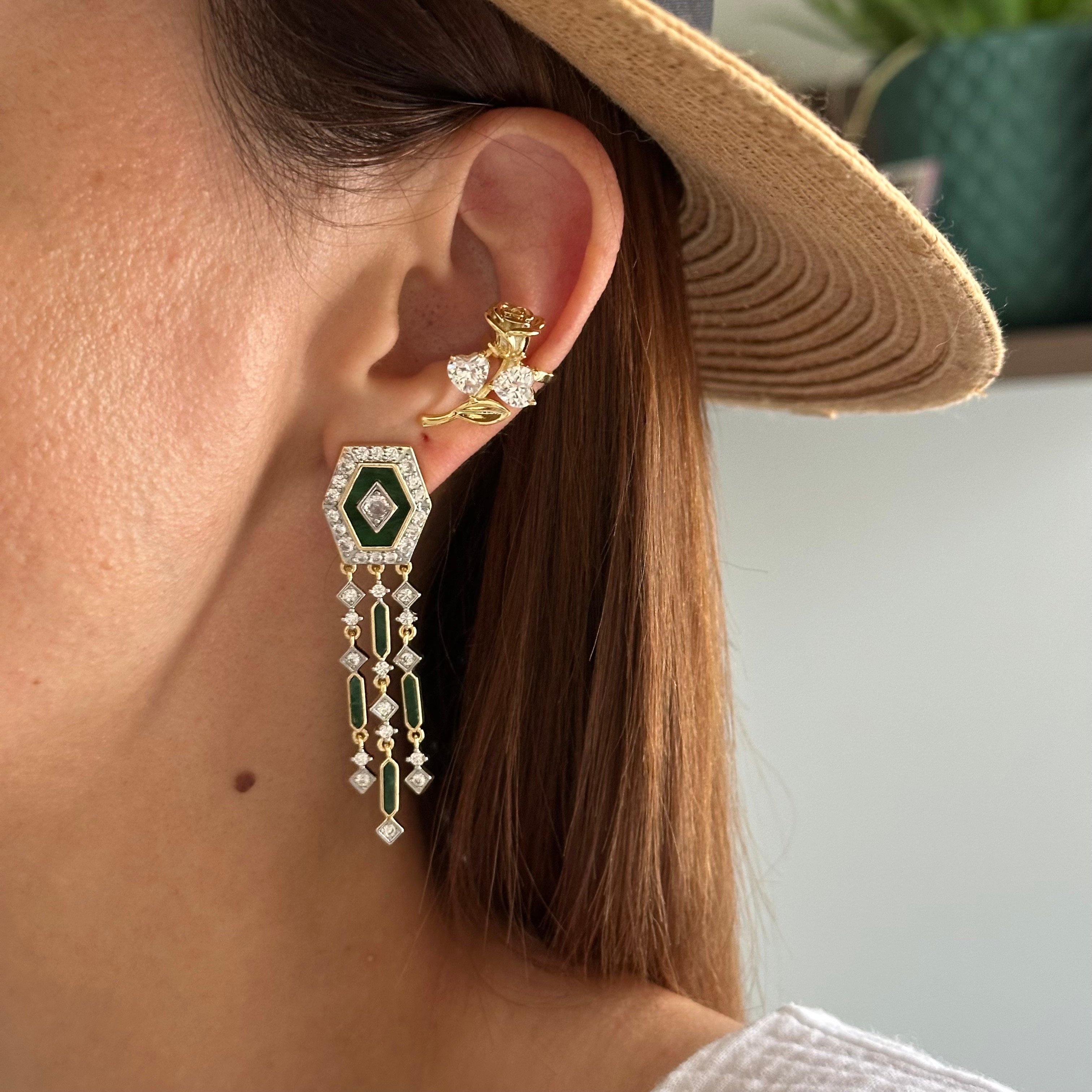 Özel Seri Gül Earcuff Gold