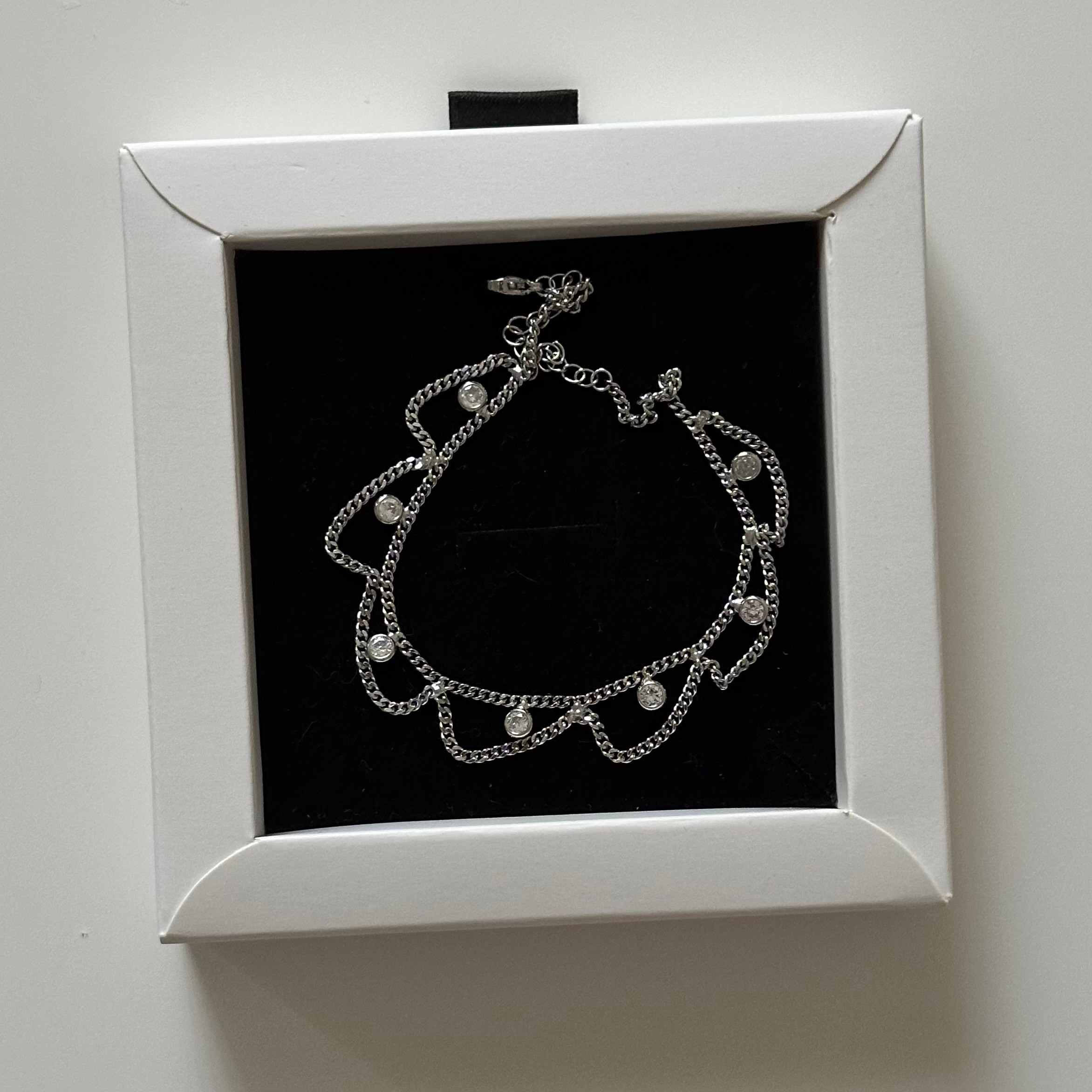 Özel Seri Taşlı Silver Halhal