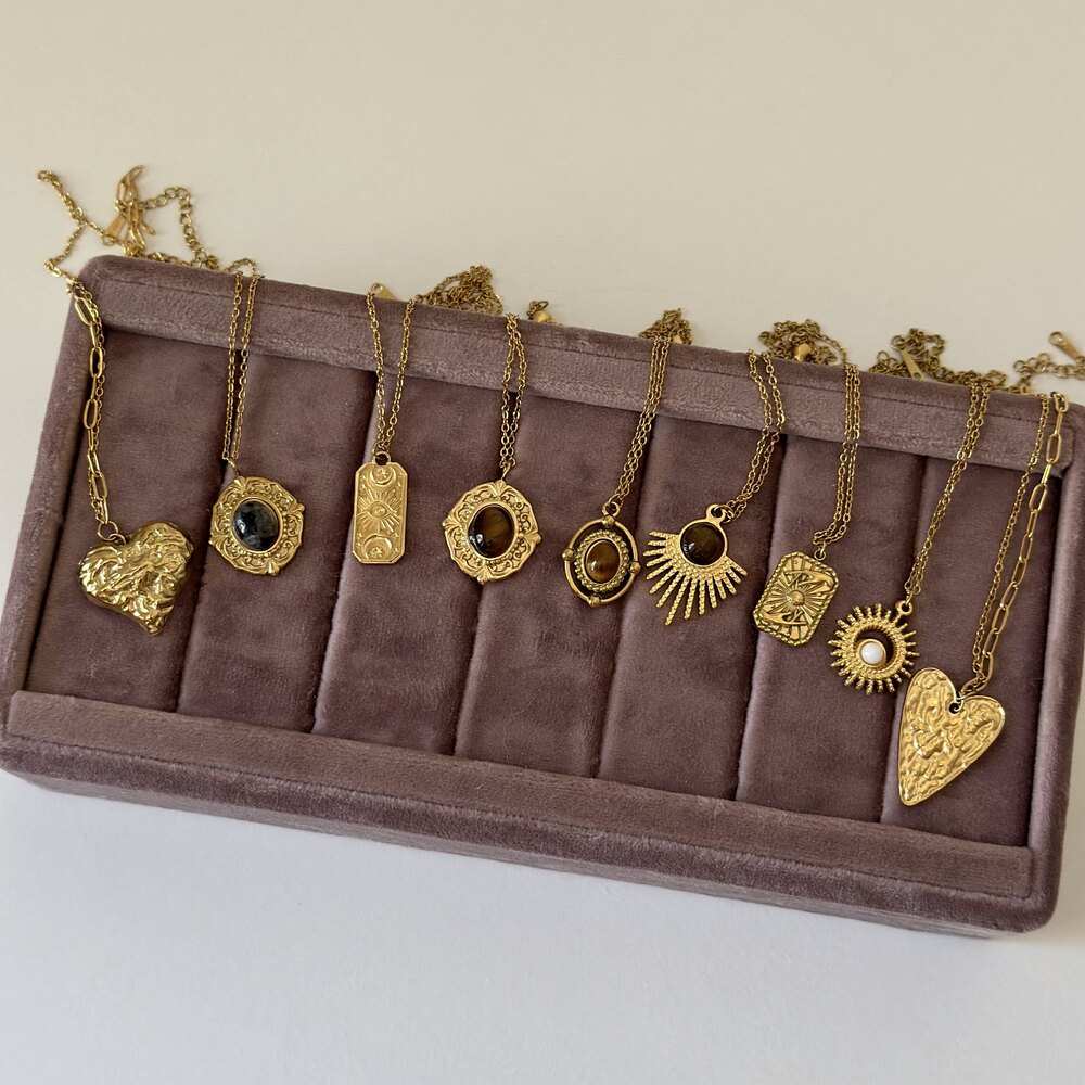Antik Charm 3 Kolye / Çelik