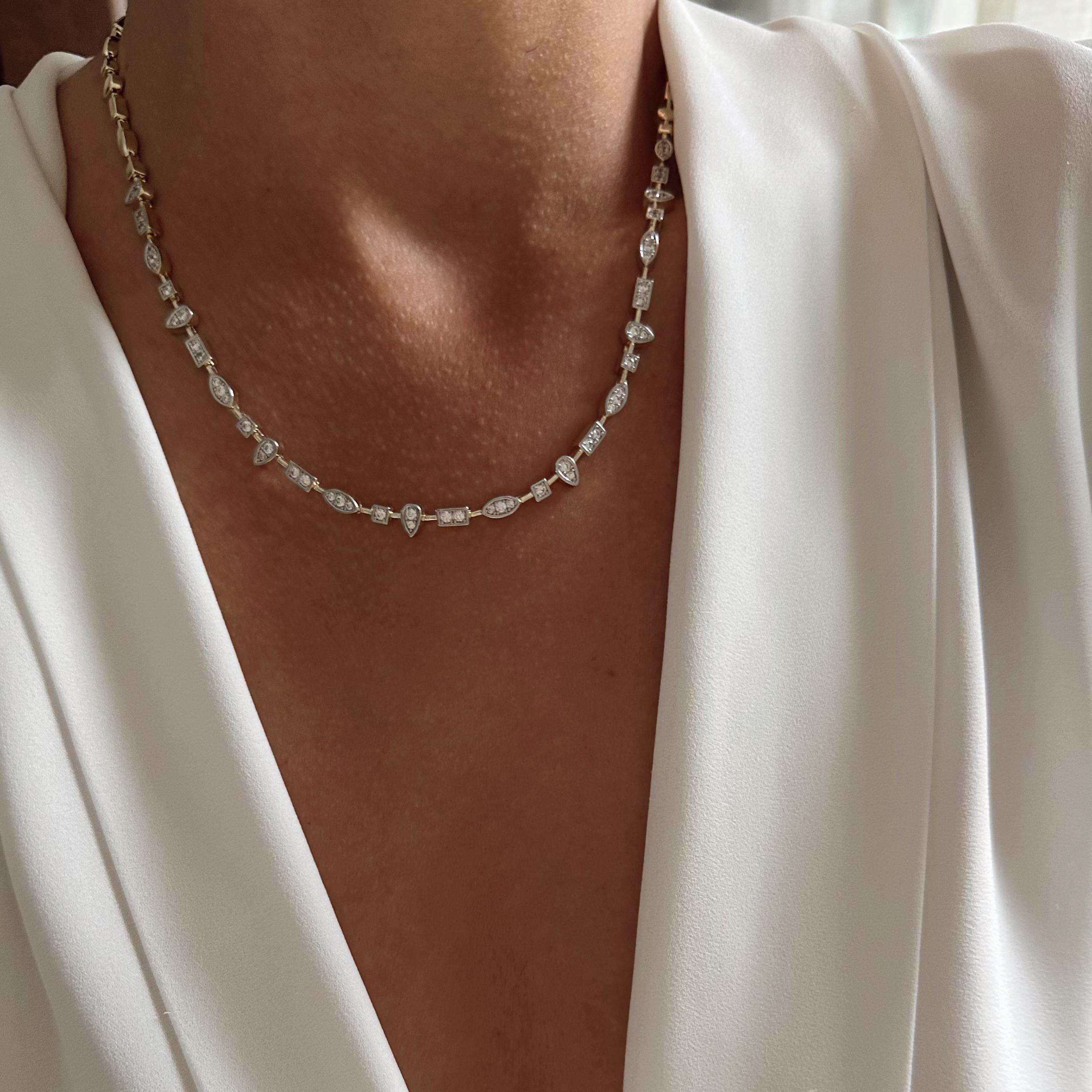 Özel Seri 14k Gold Mix Taşlı Kolye