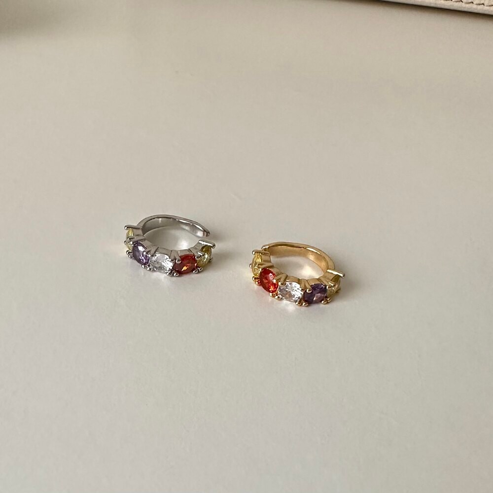 Renkli Taş Earcuff