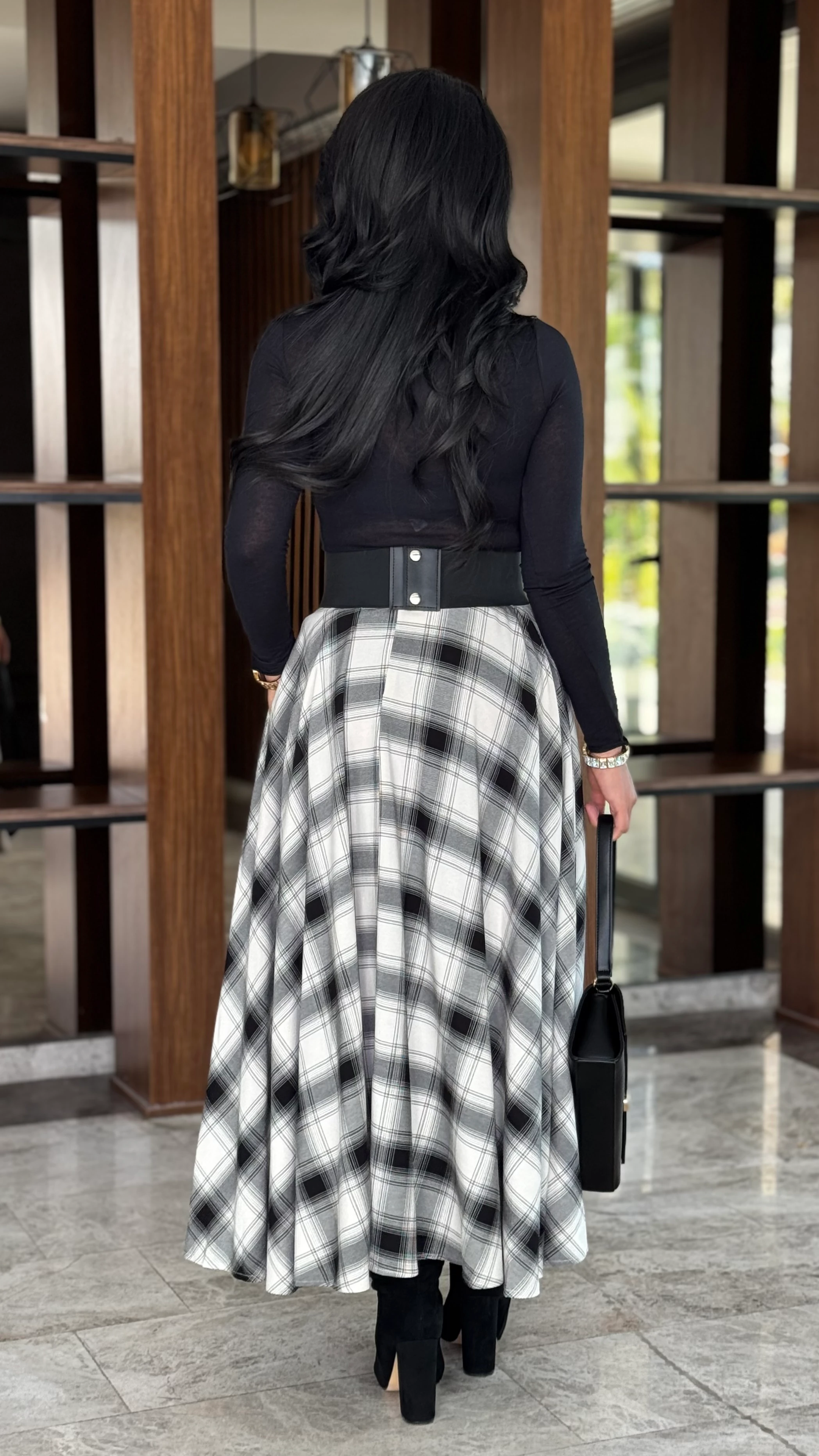 EKOSELİ ÇİFT YIRTMAÇLI MAXİ ETEK