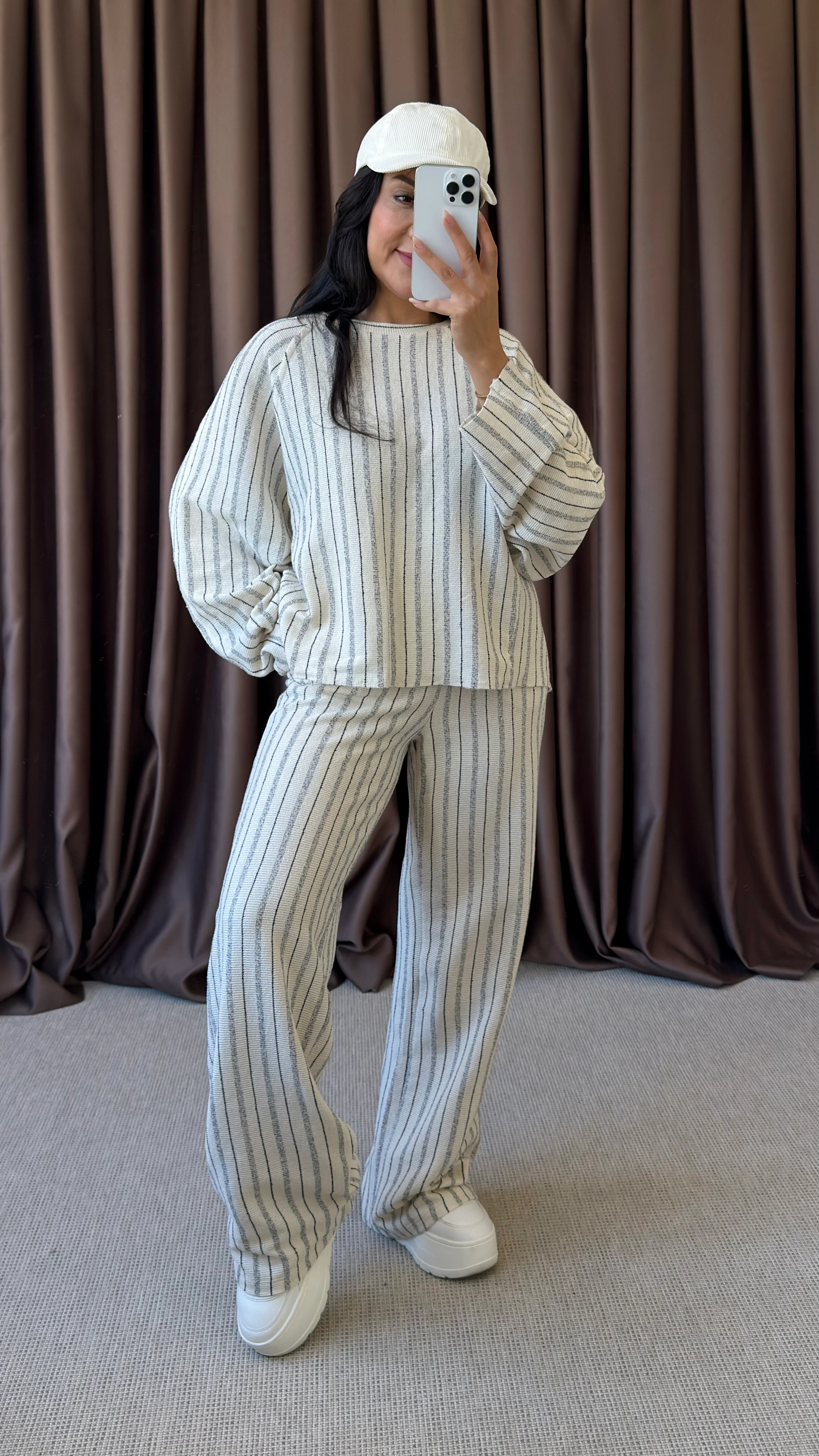 ÇİZGİLİ SWEAT PANTOLON TAKIM