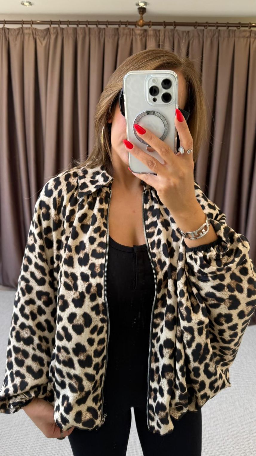 SATEN YARASA KOL LEOPAR BOMBER CEKET