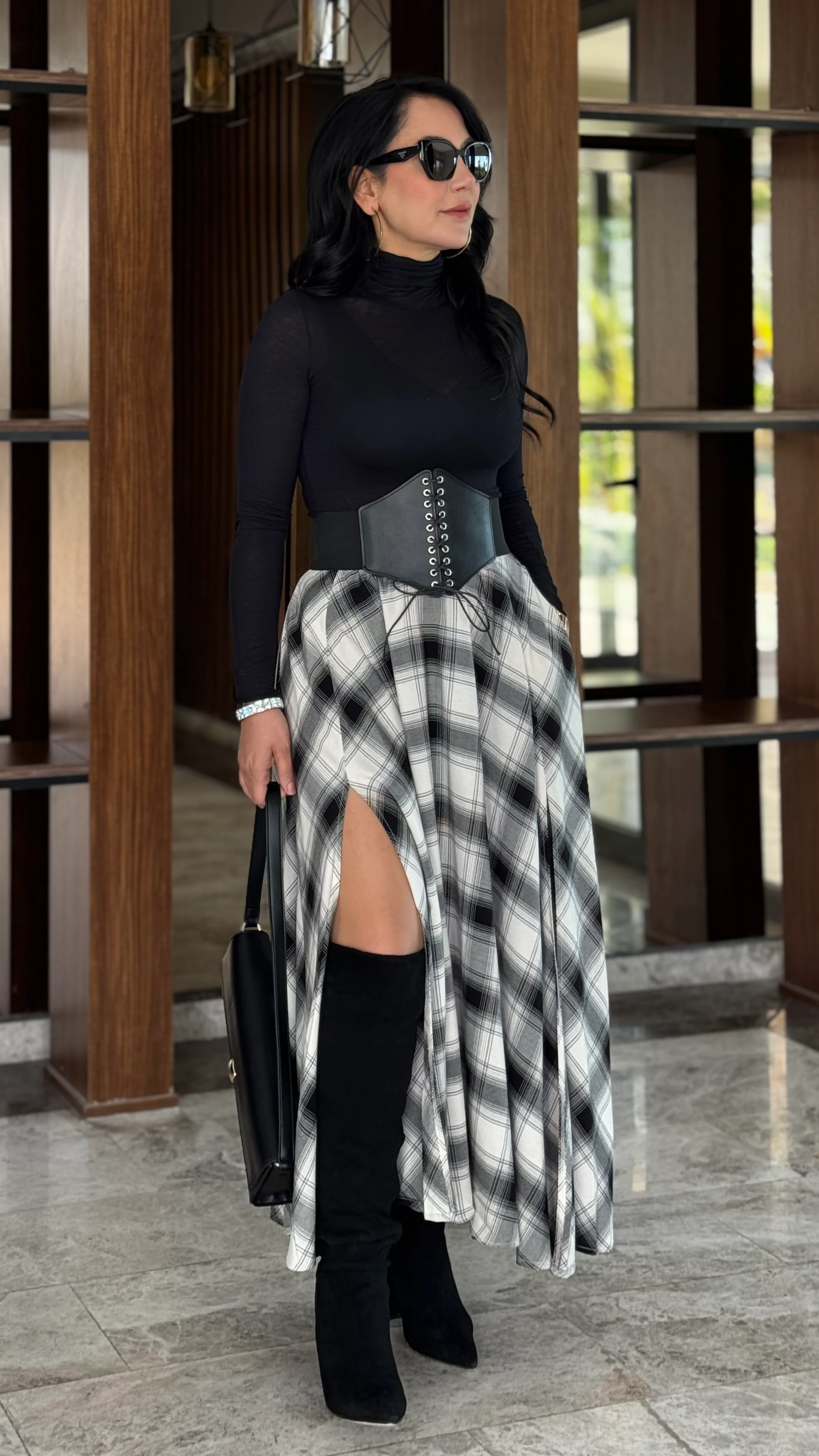 EKOSELİ ÇİFT YIRTMAÇLI MAXİ ETEK