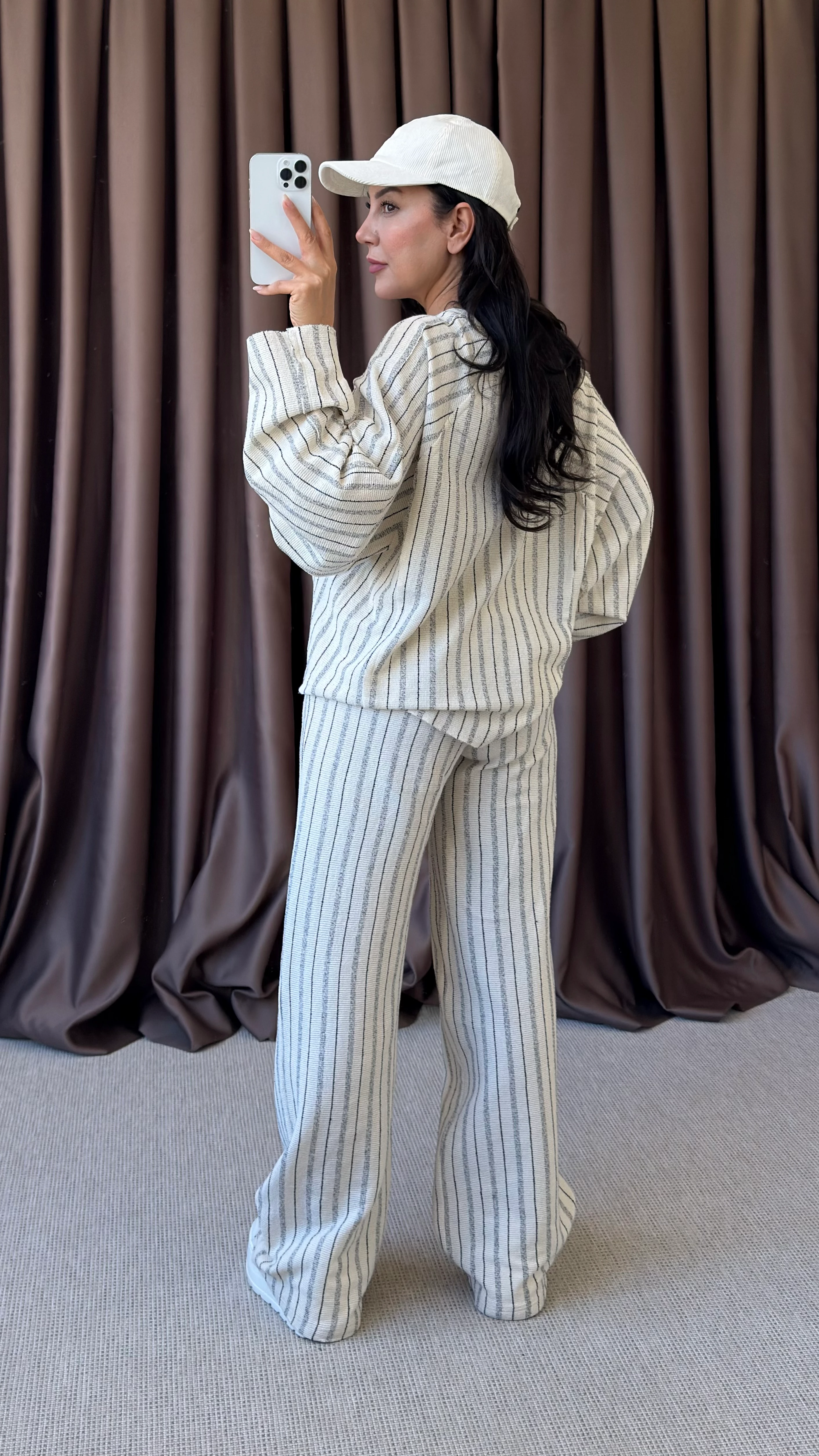 ÇİZGİLİ SWEAT PANTOLON TAKIM