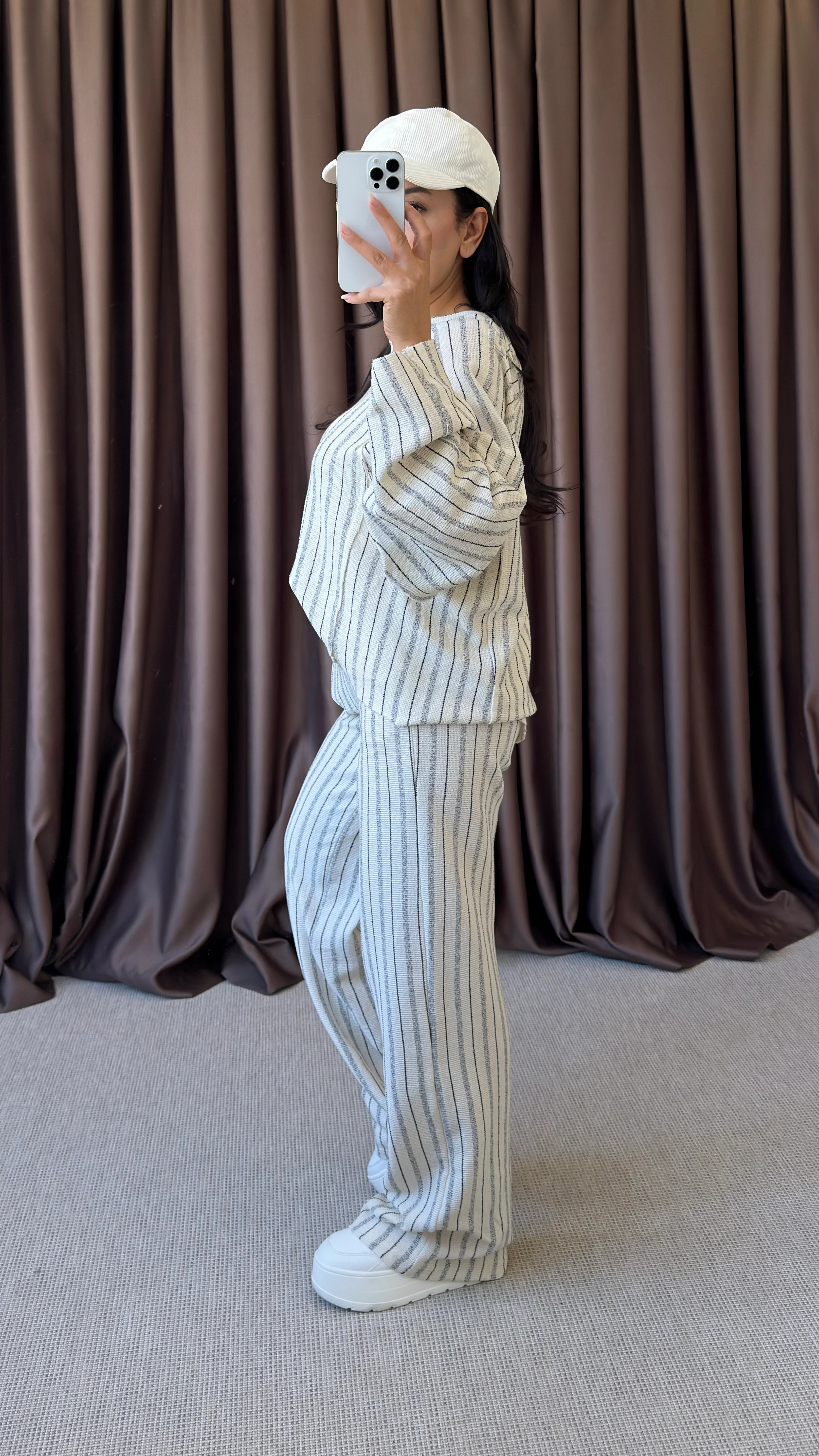 ÇİZGİLİ SWEAT PANTOLON TAKIM