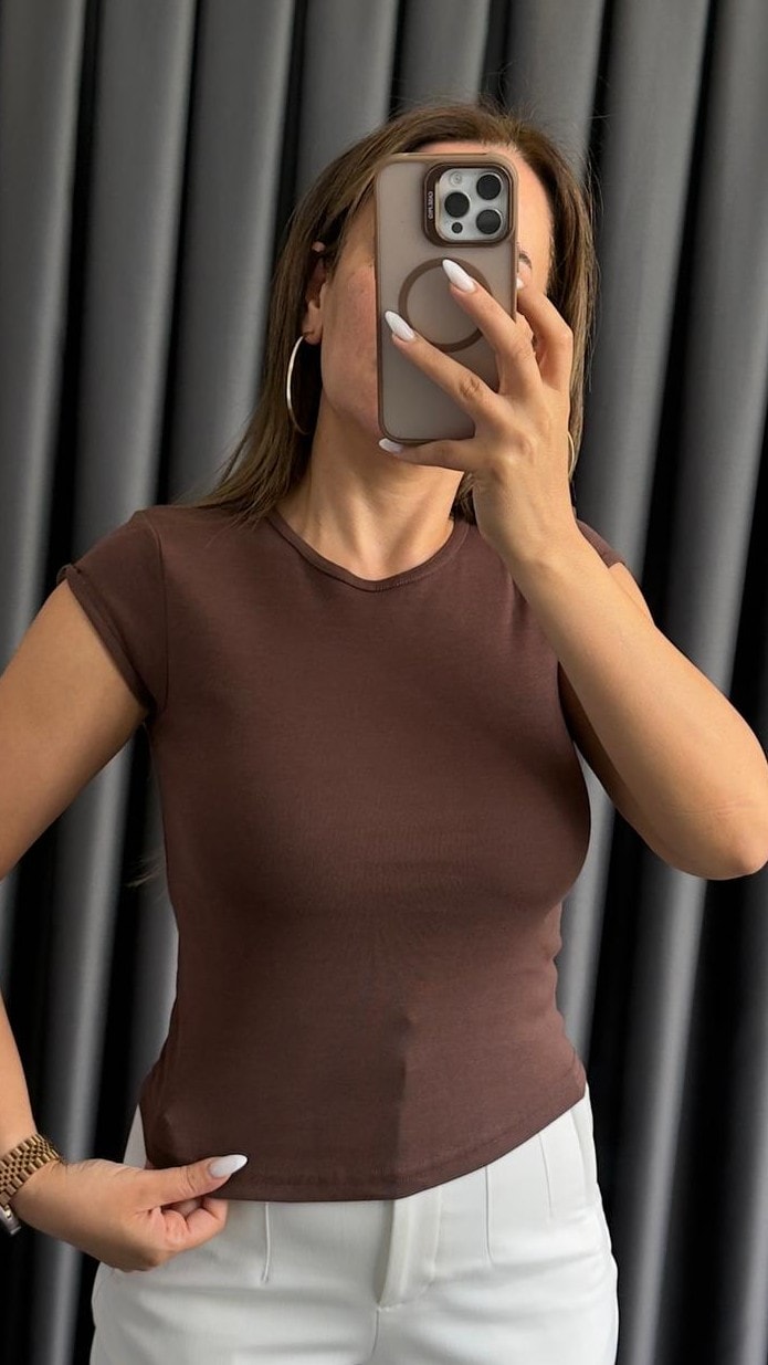 31779 BİSİKLET YAKA BASİC TSHİRT