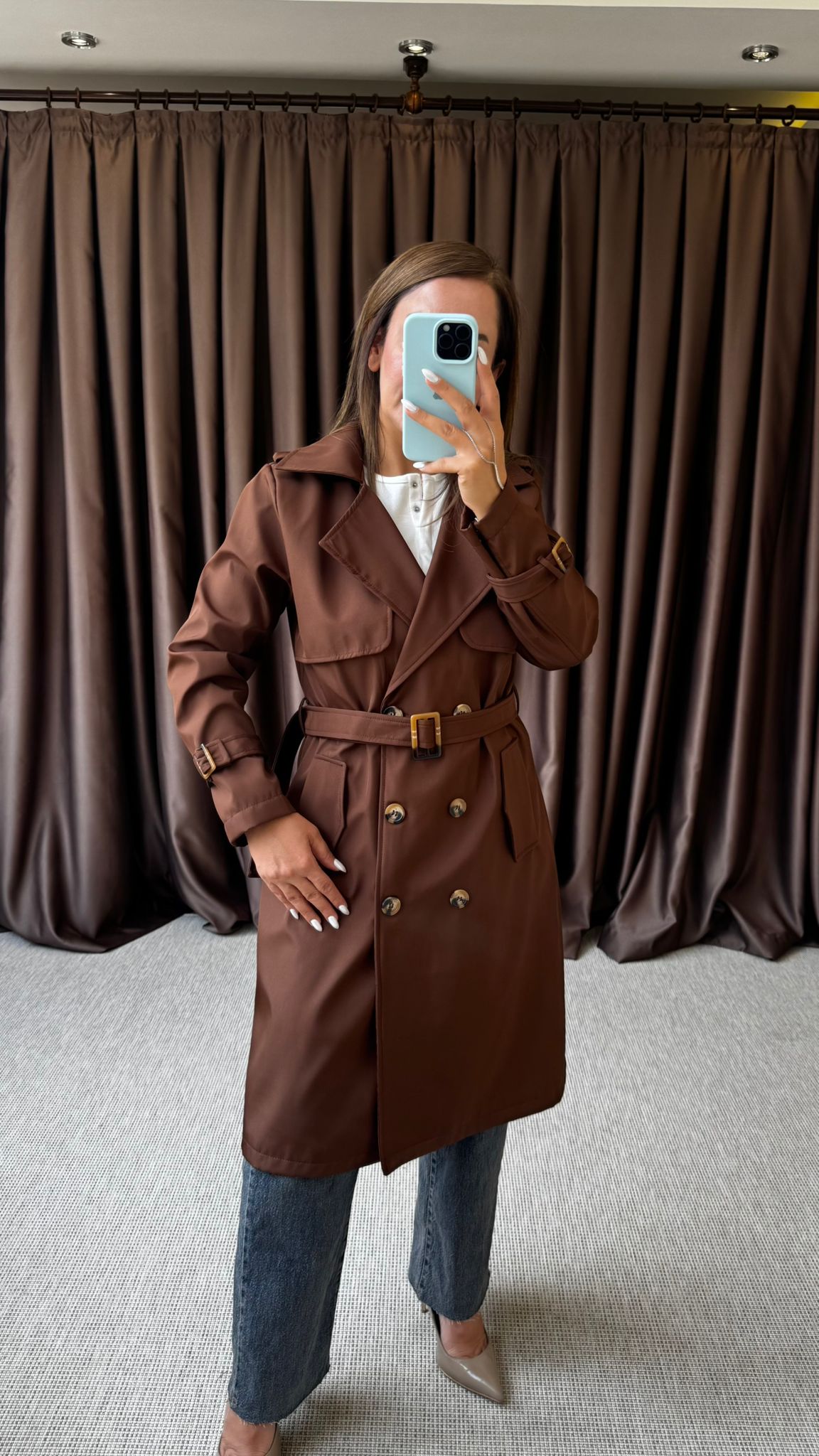 BYMN SU İTİCİ TRENCHCOAT - Kahverengi