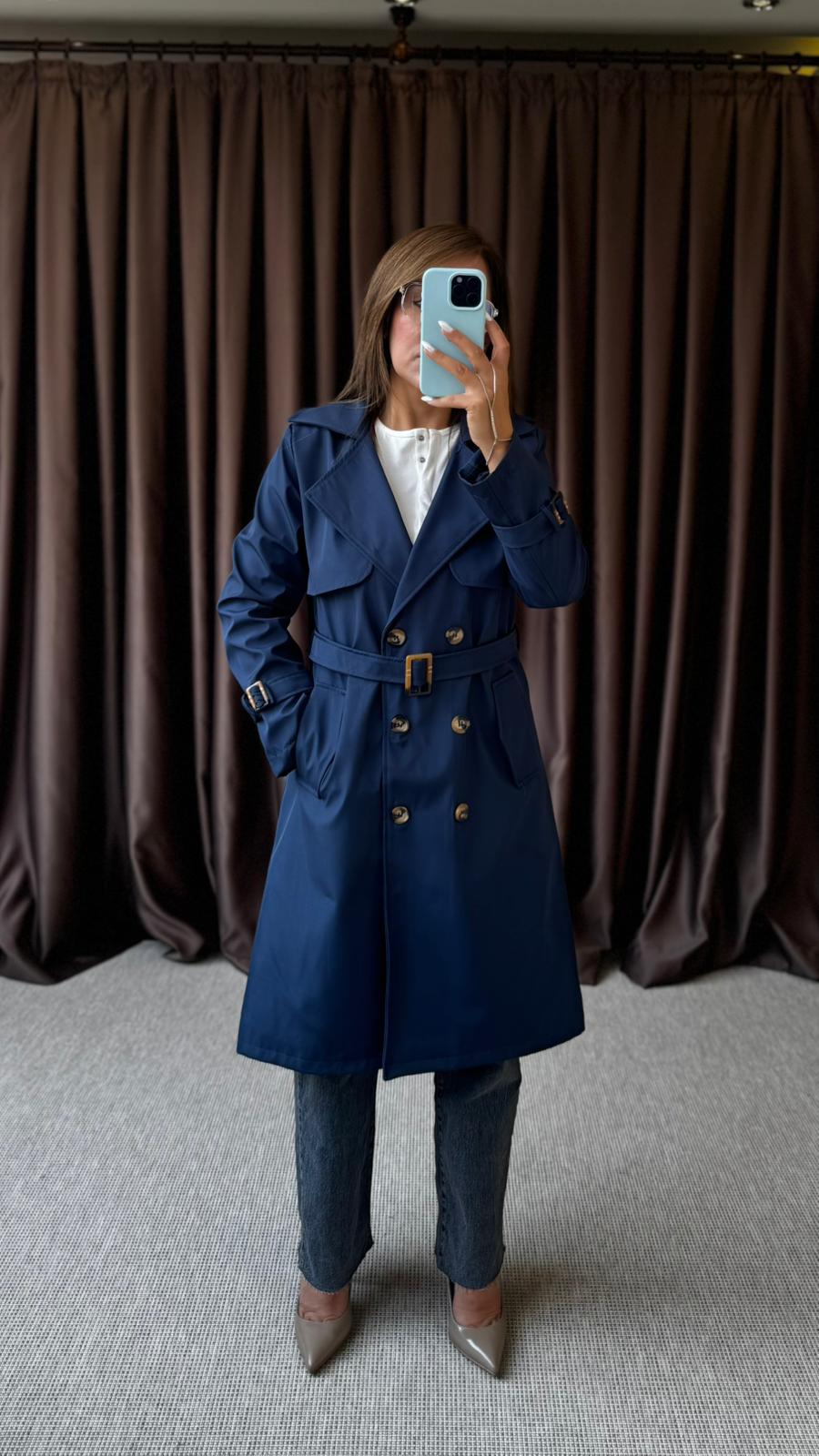 BYMN SU İTİCİ TRENCHCOAT - Lacivert