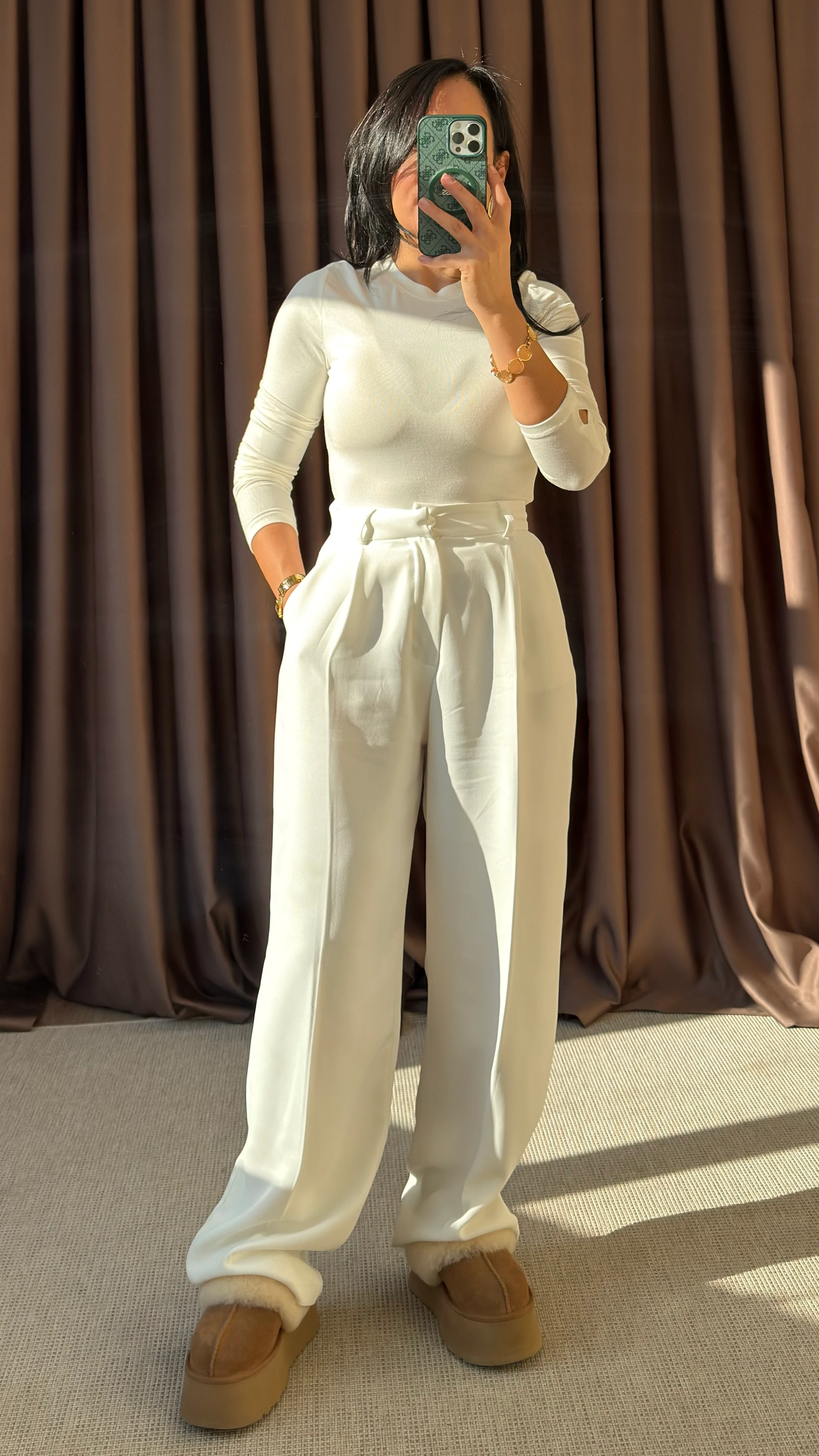 PREMİUM PALAZZO PANTOLON - Beyaz