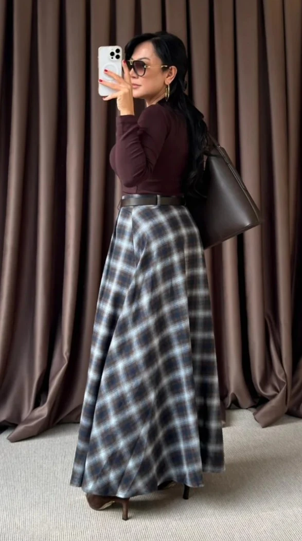 KEMERLİ EKOSELİ MAXİ ETEK