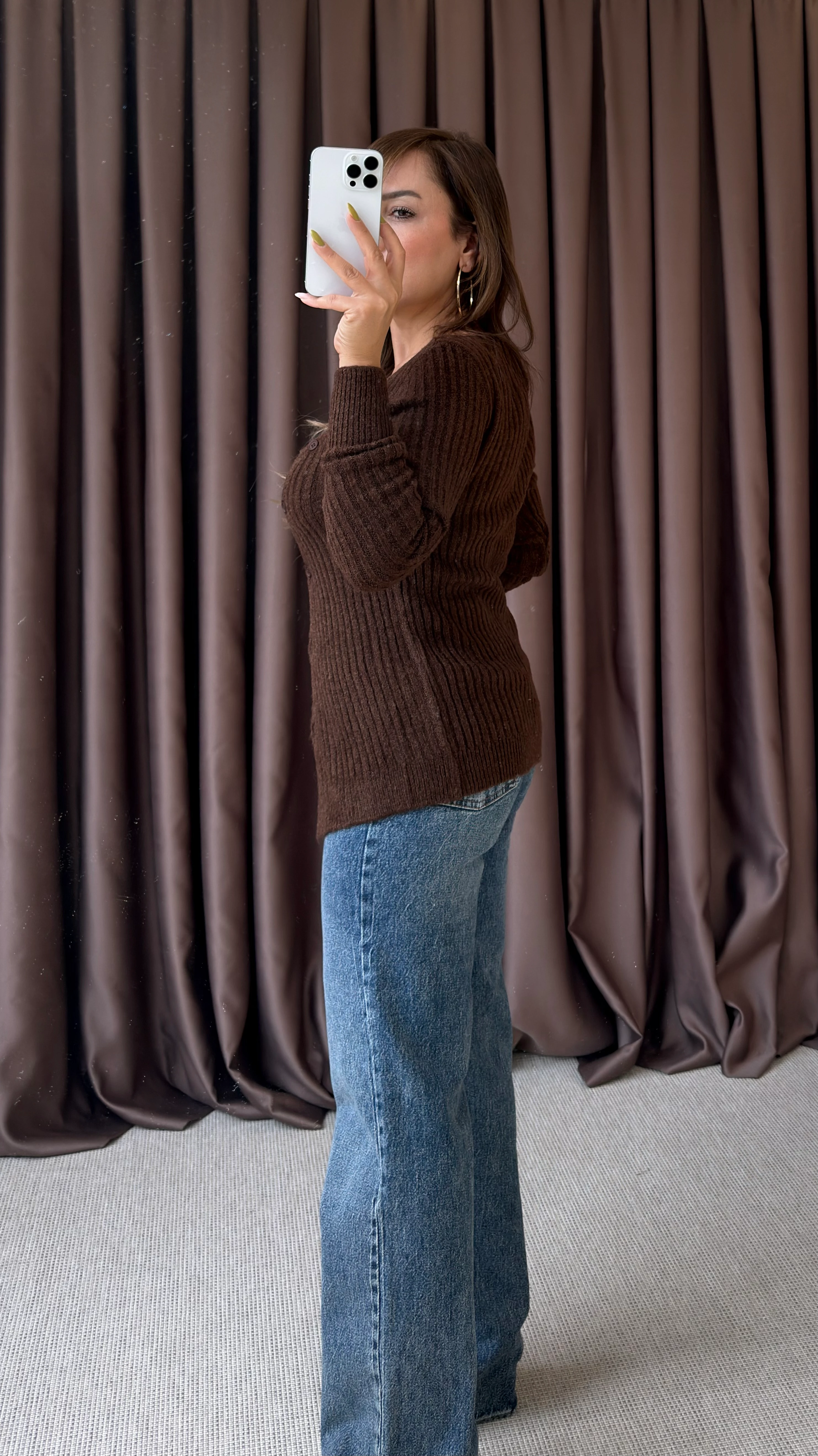 ÇAPRAZ DÜĞMELİ TRİKO BLUZ