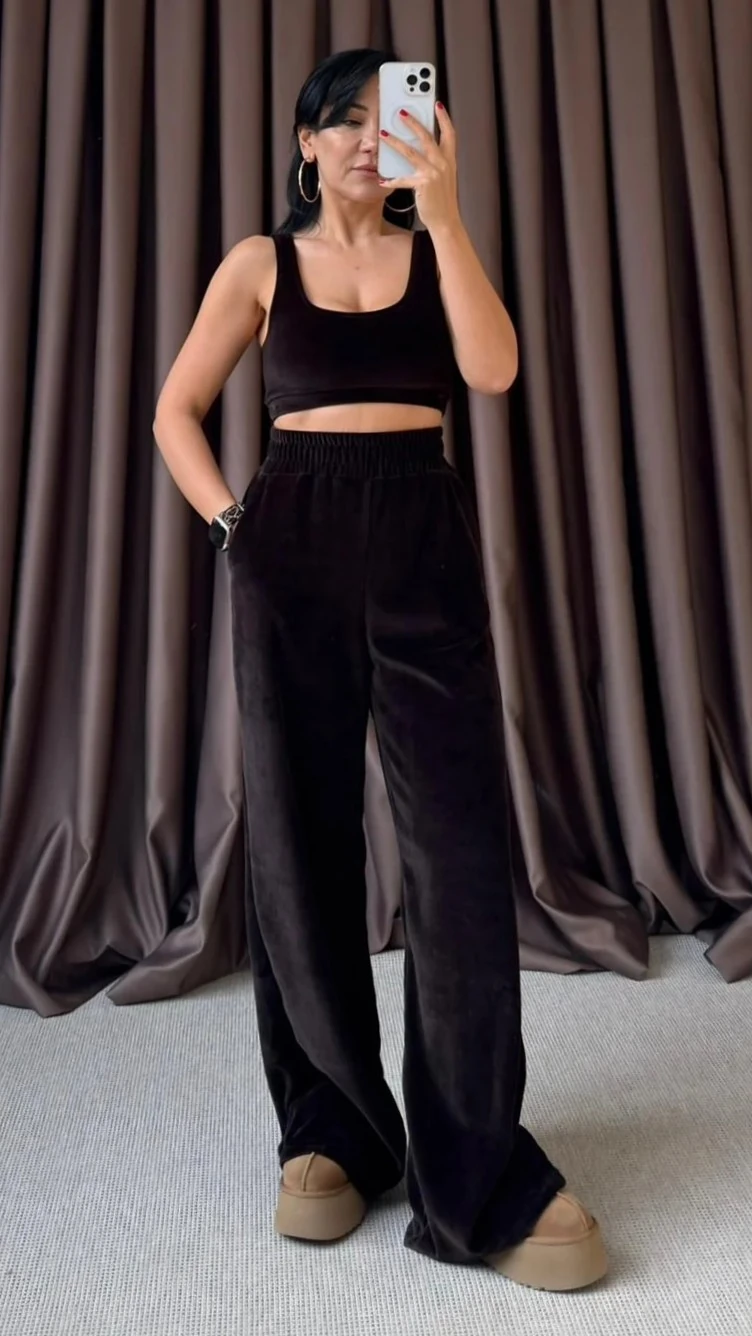 3'LÜ KADİFE EŞORFMAN TAKIMI