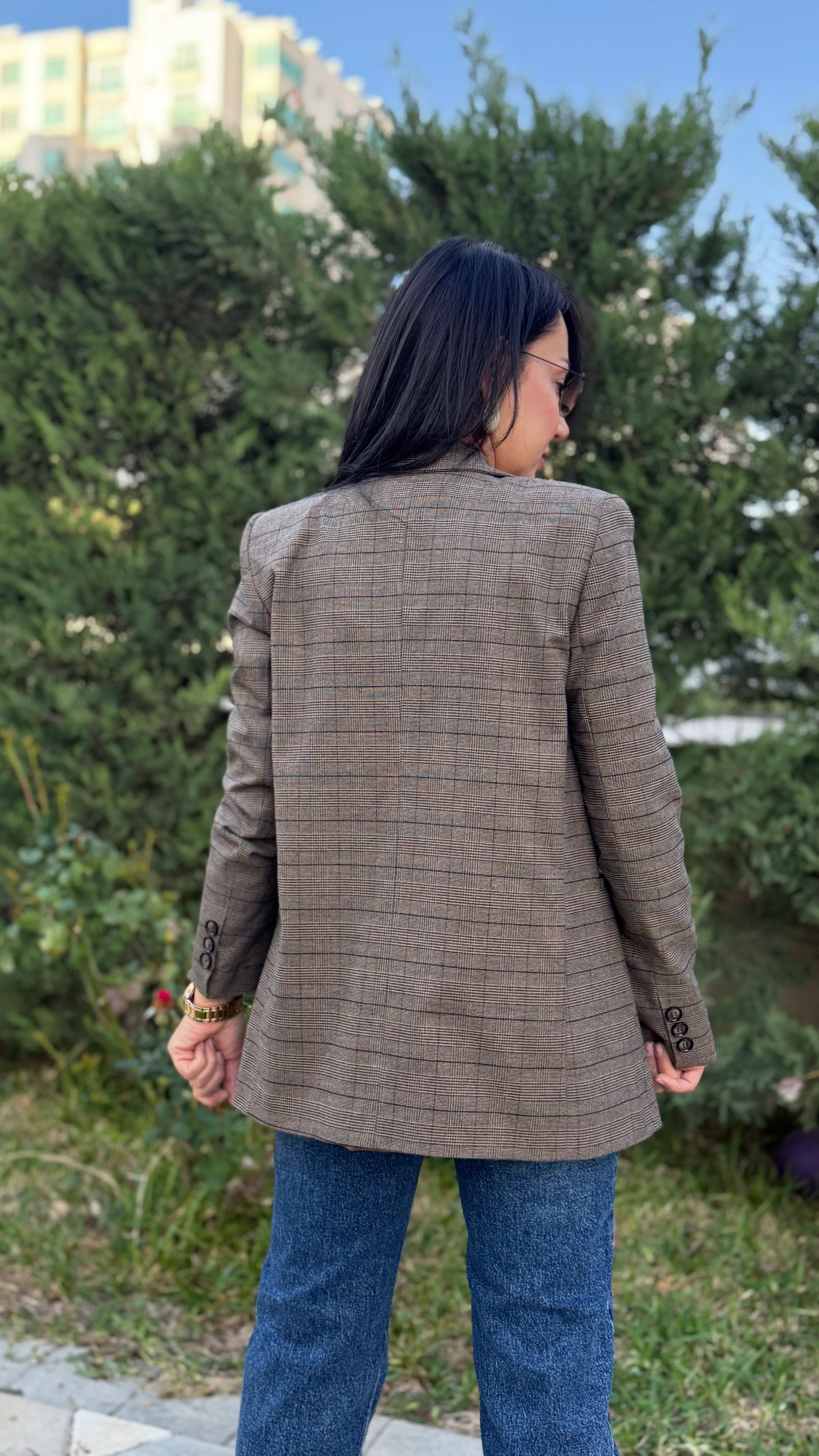 EKOSELİ KRUVAZE BLAZER CEKET