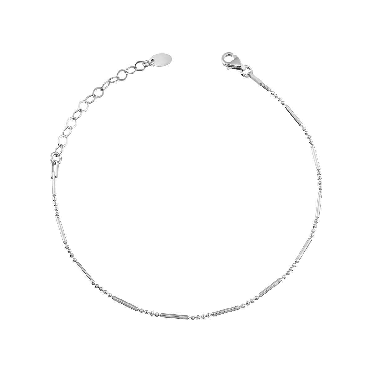 925 Ayar Gümüş Modern Minimal Gümüş Renk Erkek Bileklik