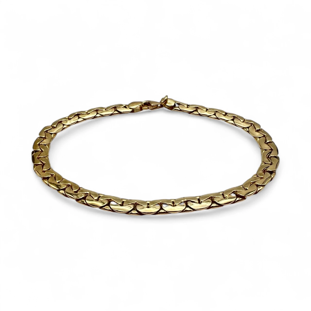 14 Ayar Altin 5.96 Gr Oval Küba Erkek Bileklik