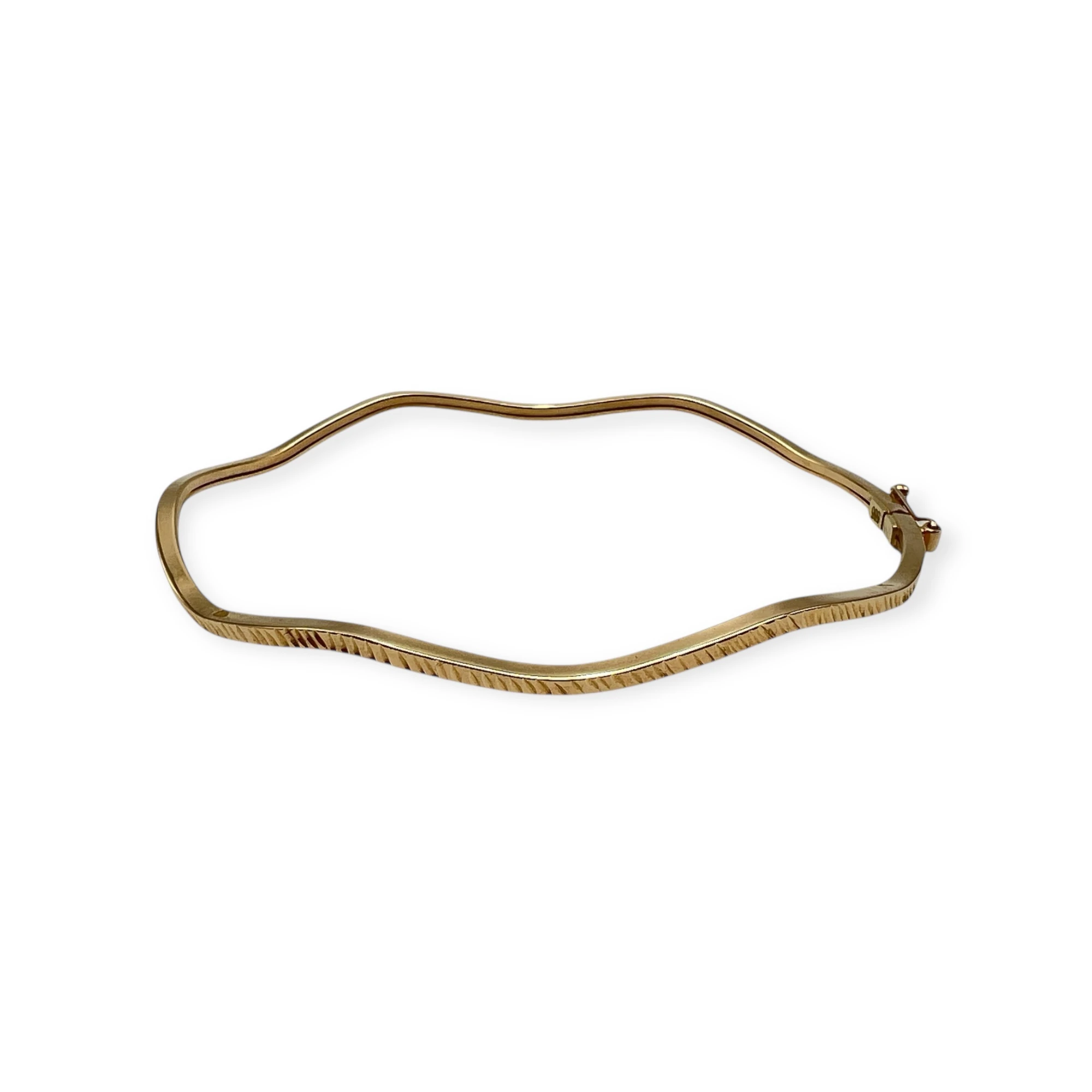 14 Ayar Altin 1,74 Gr Aynalı Form Kelepçe Bilezik