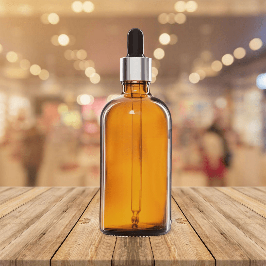 Boş Amber Cam Damlalıklı Şişe 100ml