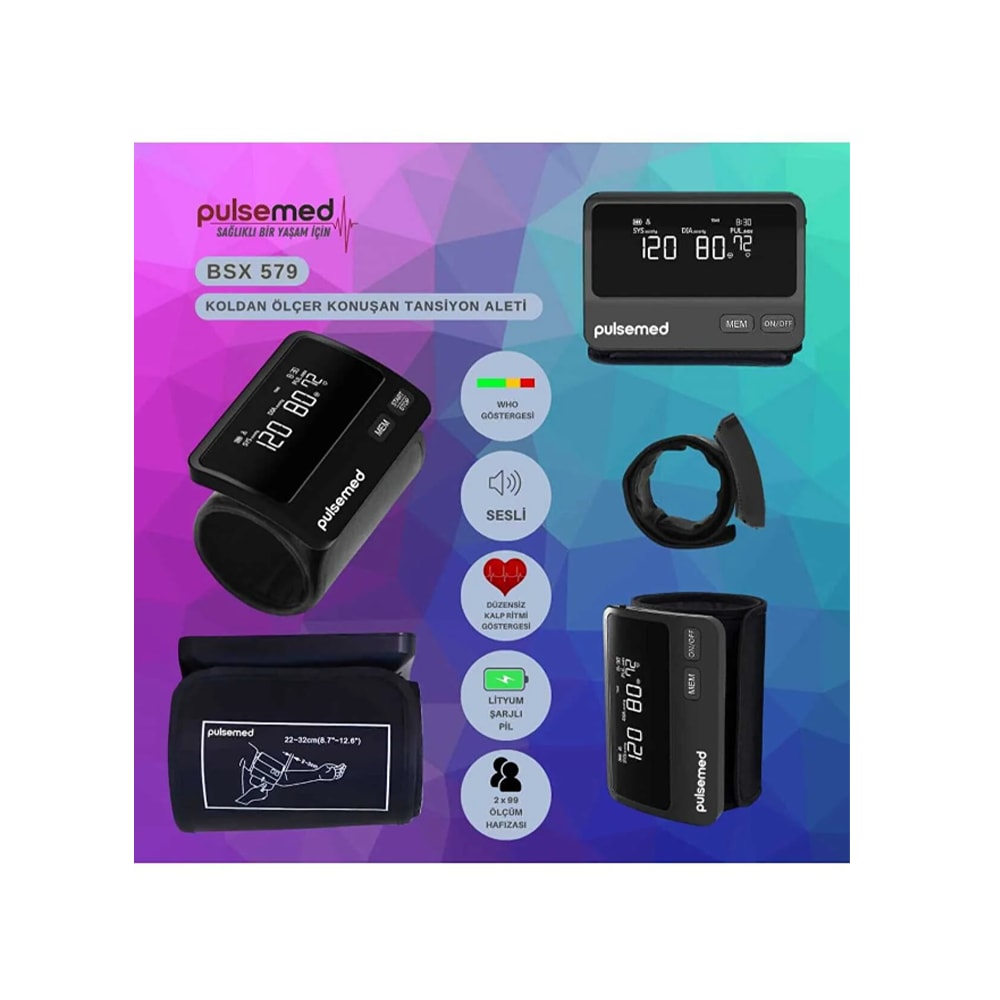 Pulsemed Dijital Konuşan Koldan Ölçer Tansiyon Aleti BSX579