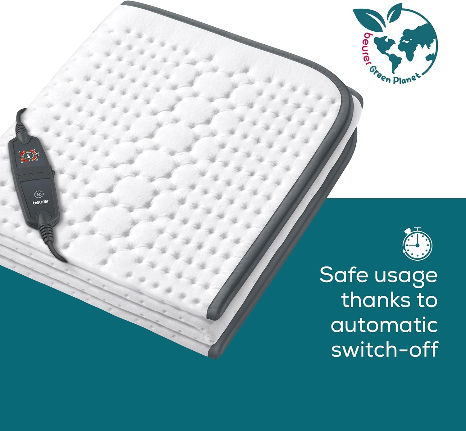 Beurer Isıtmalı Yatak Altı - Elektrikli Yatak Isıtıcısı Green Planet UB 60