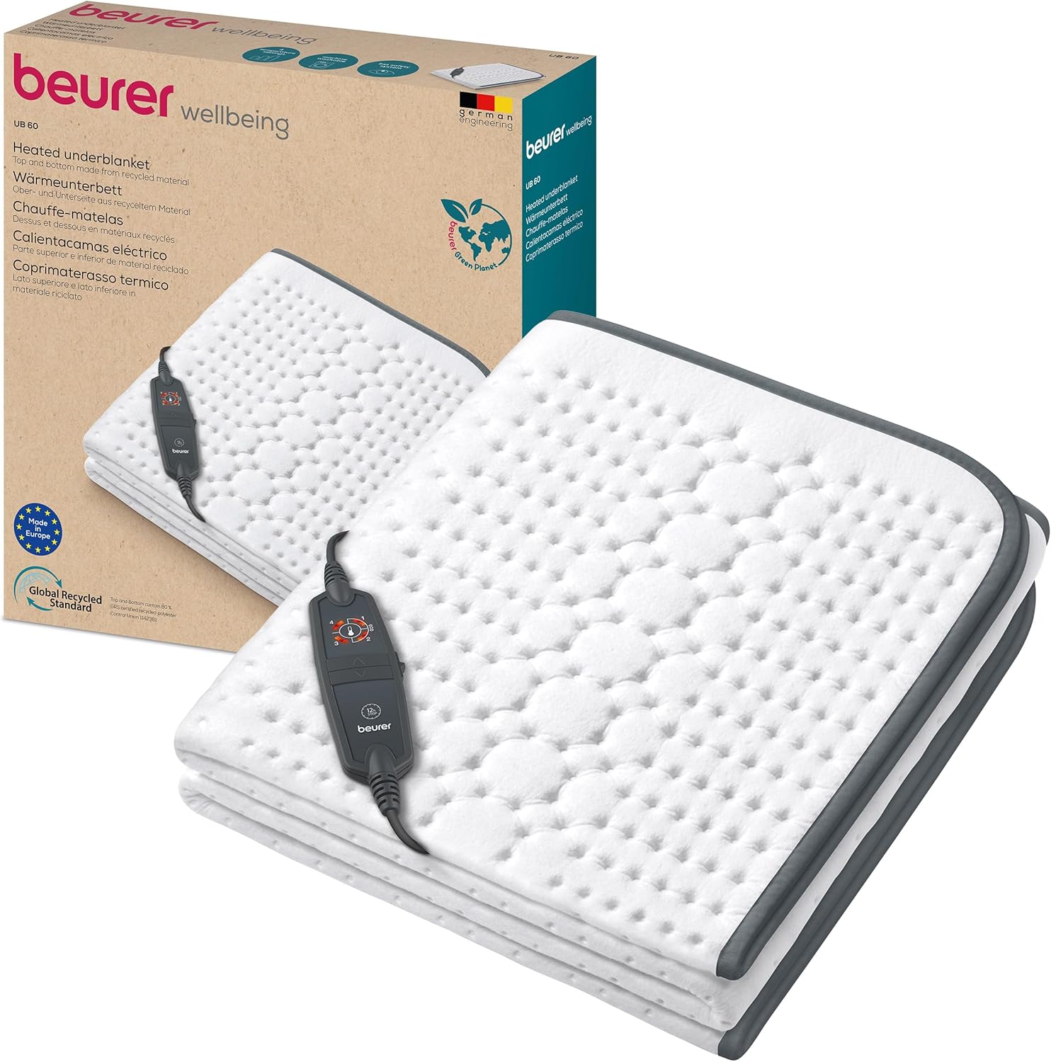 Beurer Isıtmalı Yatak Altı - Elektrikli Yatak Isıtıcısı Green Planet UB 60