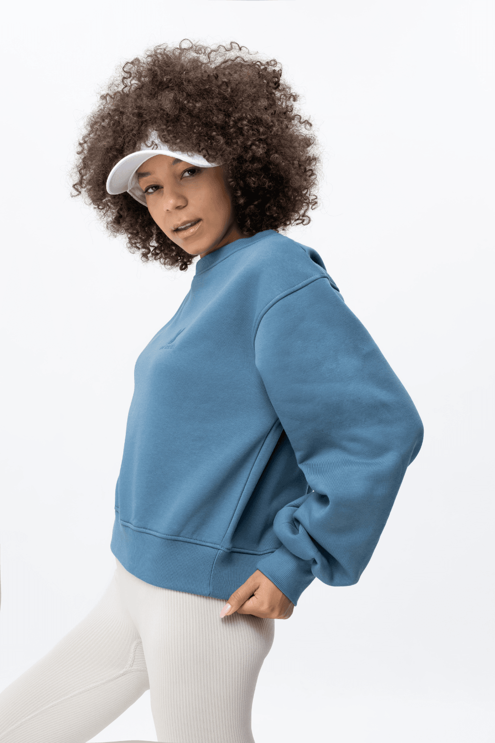 Renew Balon Kollu Sweatshirt - Mavi