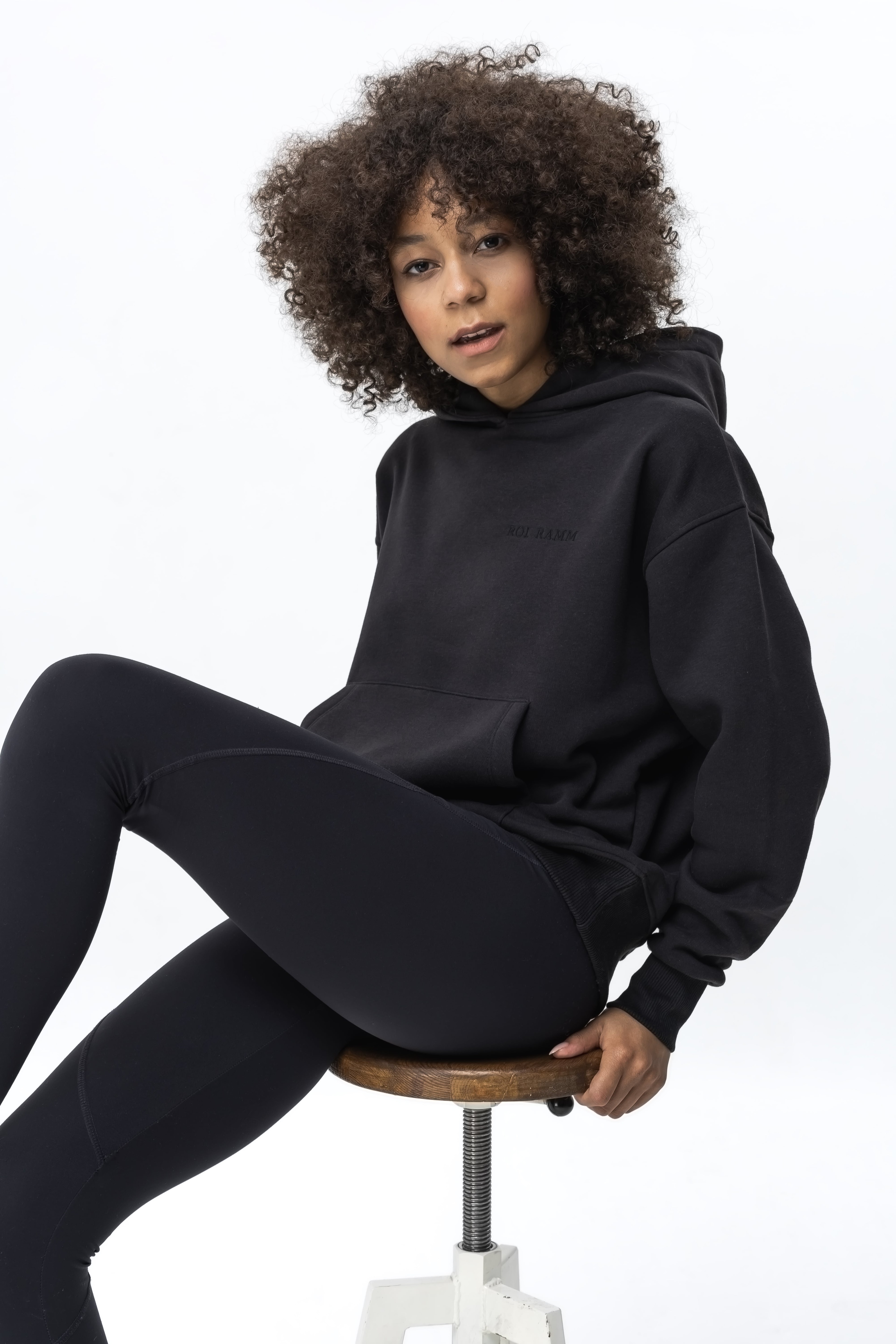 Breeze Kısa Hoodie - Siyah