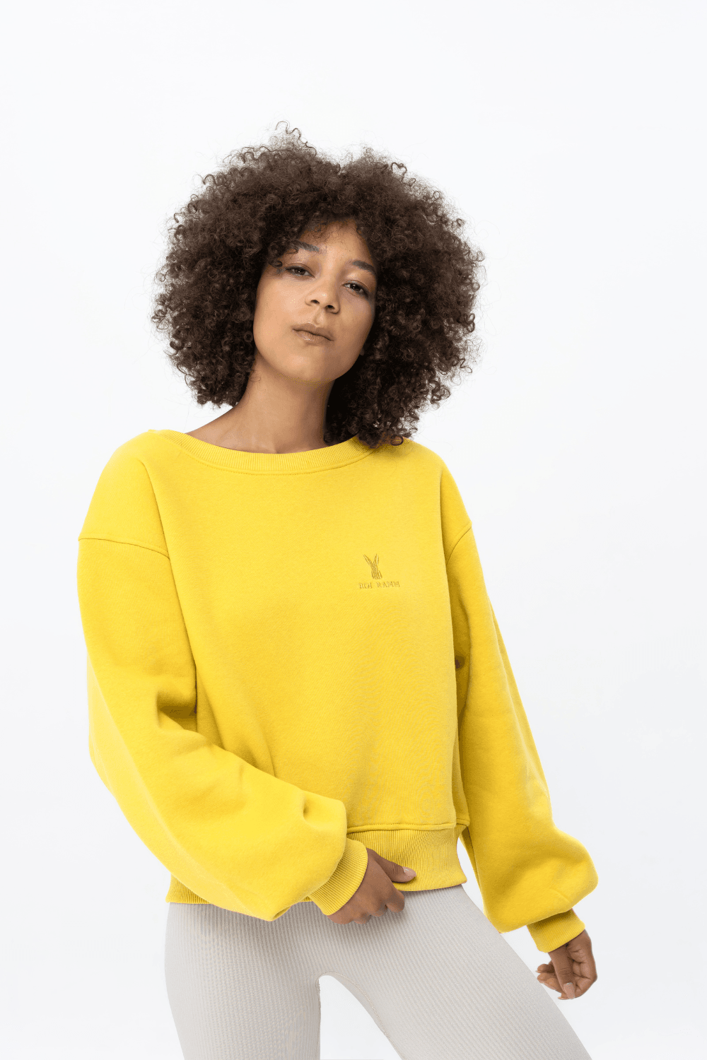 Renew Balon Kollu Sweatshirt - Sarı