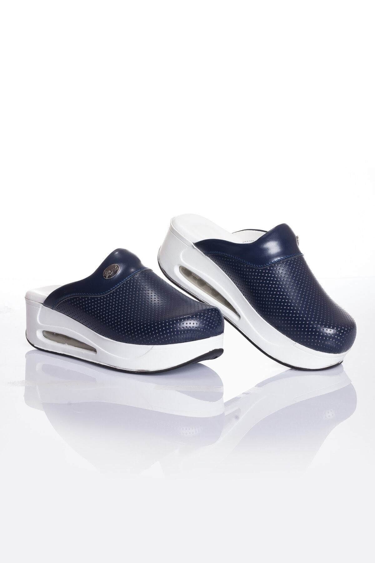 Women's Clogs Navy Blue- Orthopedic, Comfortable, Anti-Slip