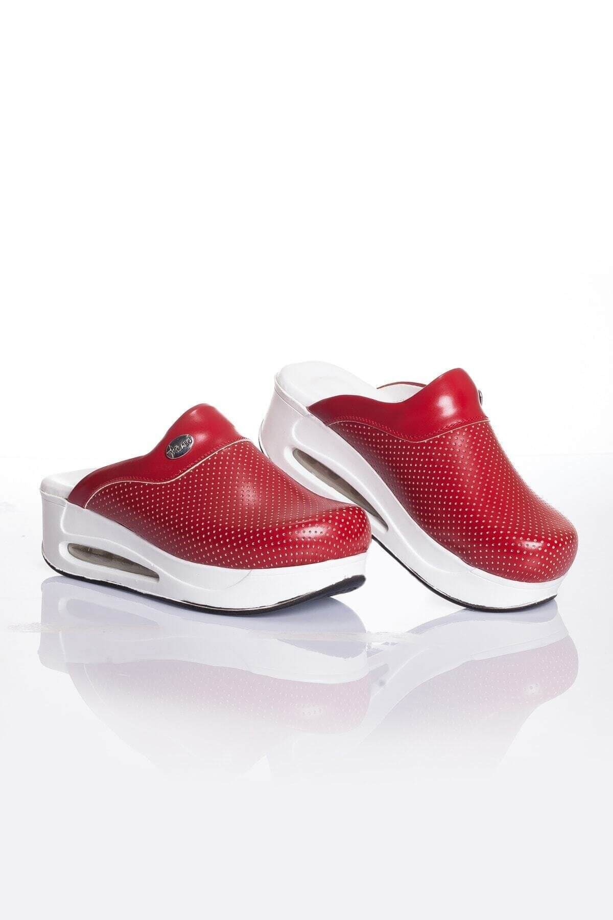 Women's Clogs Red - Orthopedic, Comfortable, Anti-Slip