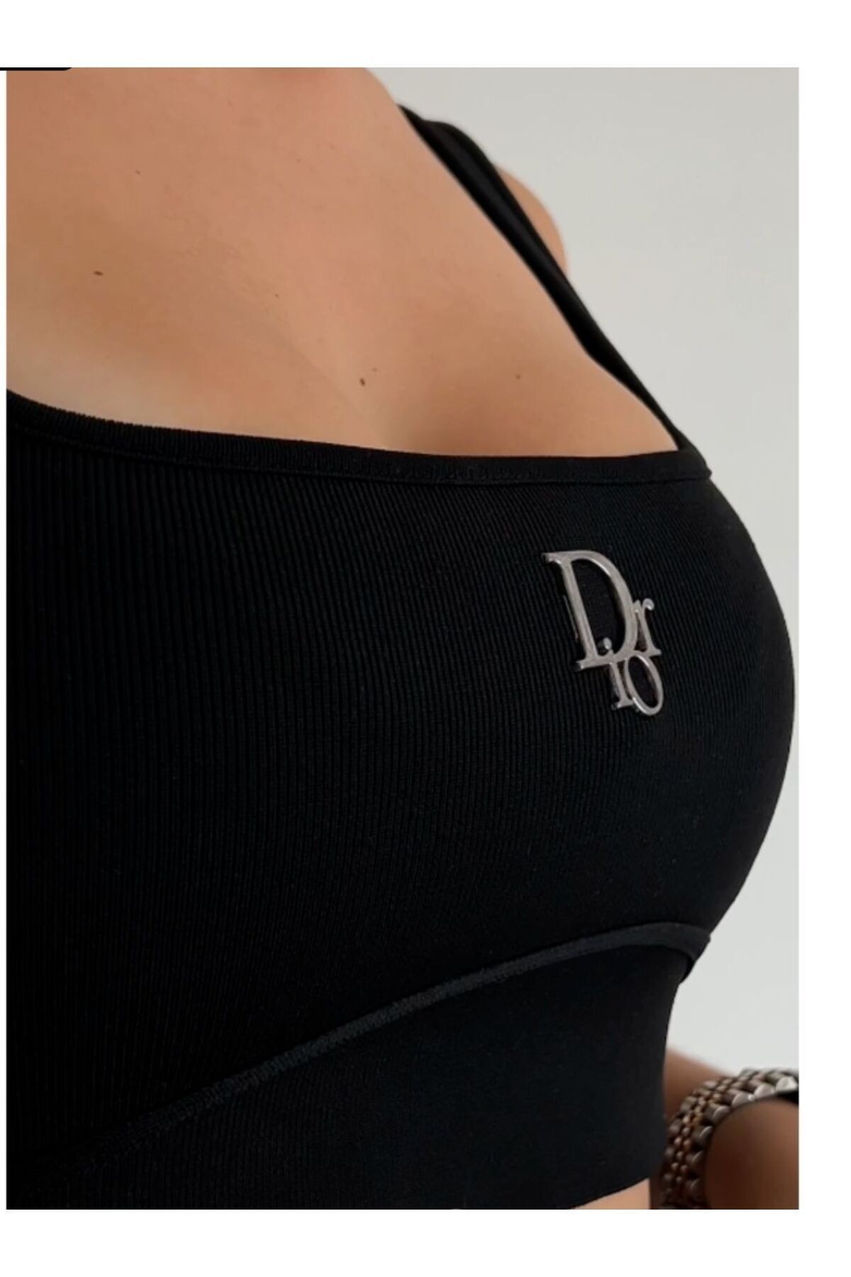 Dior Kadın Crop Siyah