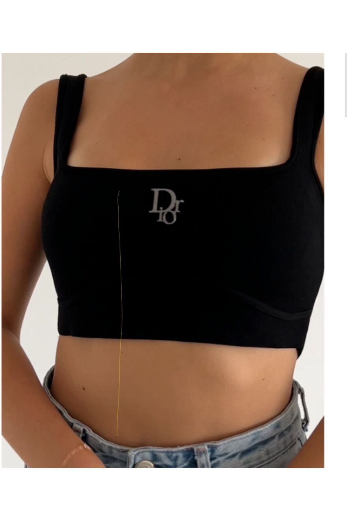 Dior Kadın Crop Siyah