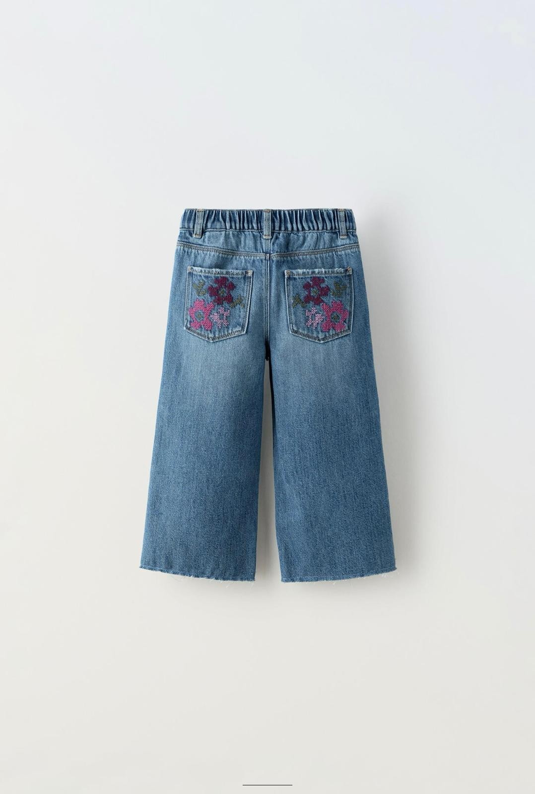 İŞLEMELİ CULOTTE DENIM JEAN