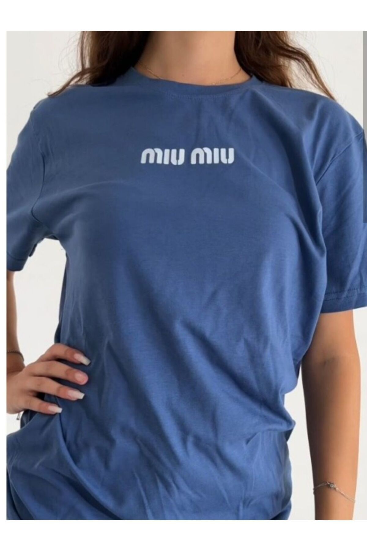 Mıu Mıu Kadın Yazılı T-Shirt