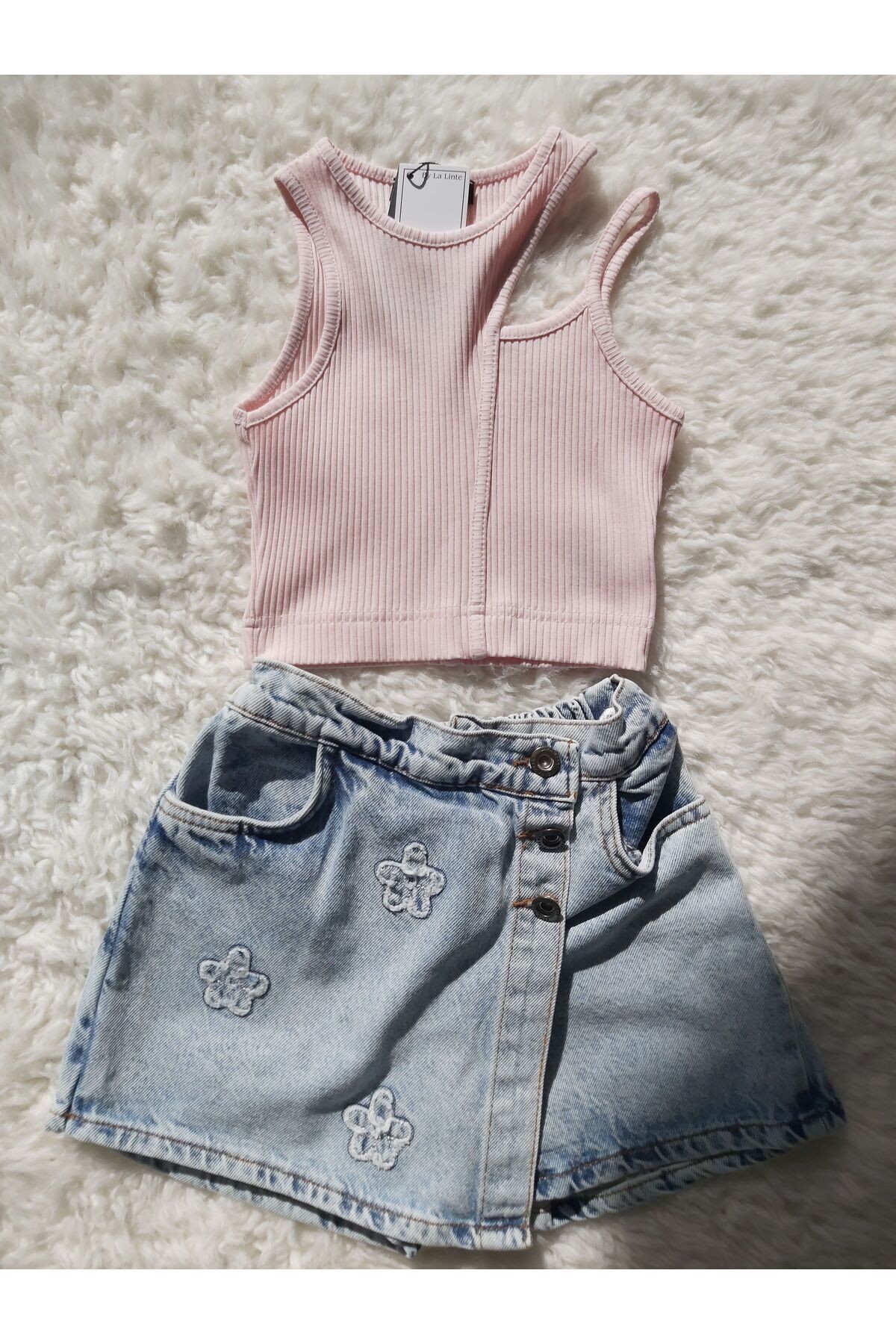 Pembe Askılı CoolKid Crop