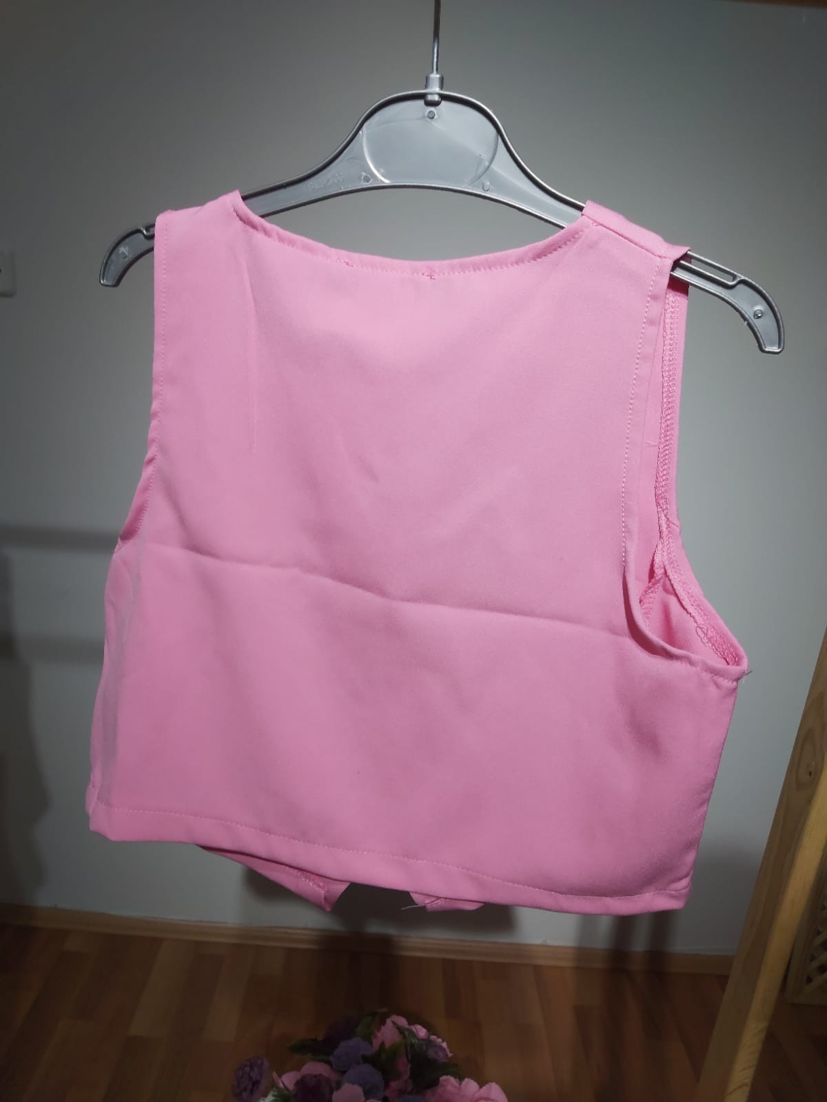 Kız Çocuk Fiyonklu Yelek Pembe