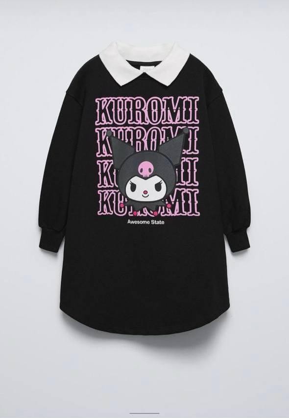 Kuromi Sanrio Bebek Yaka Elbise