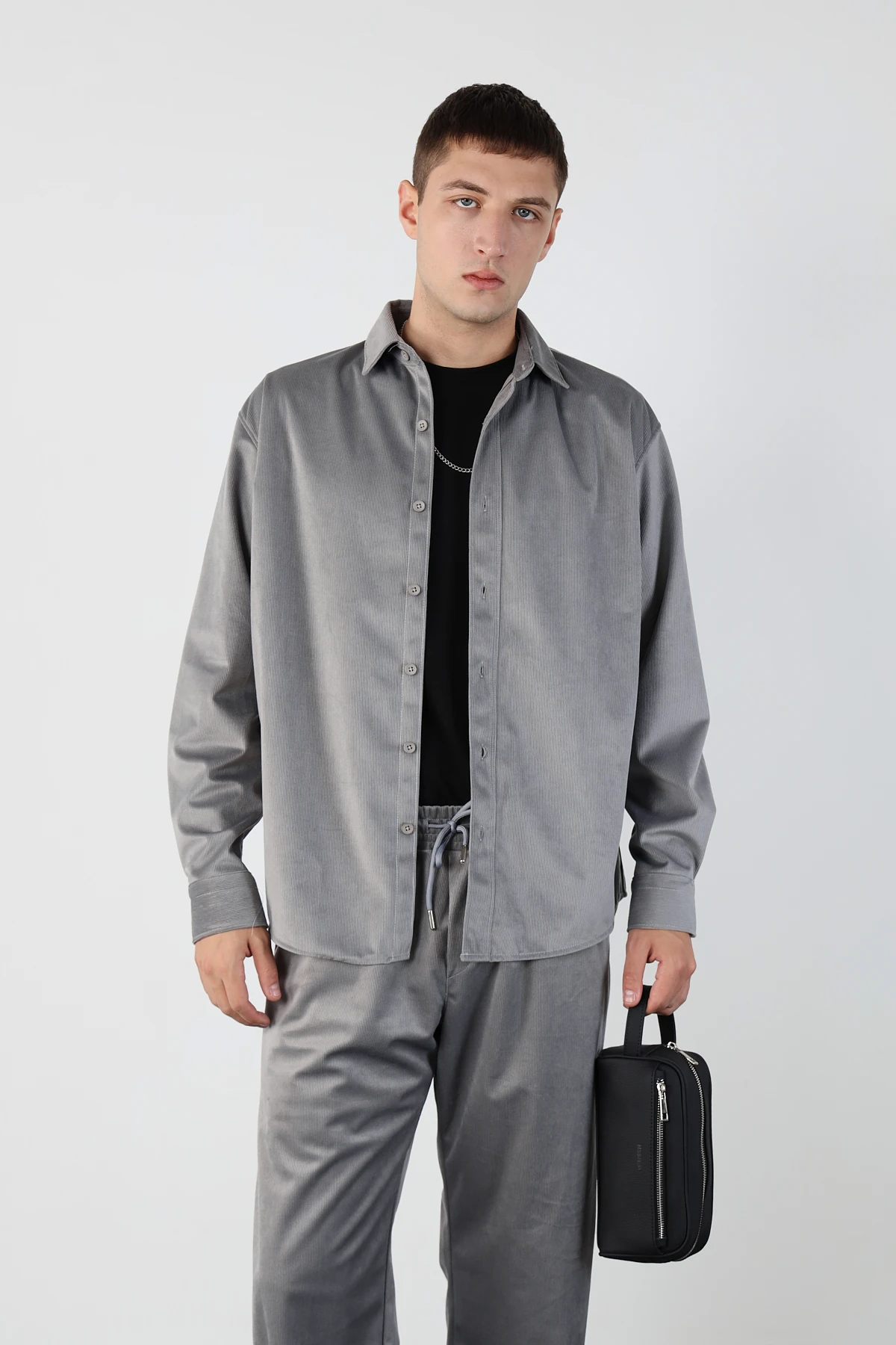 Şehir Stili Kadife Kumaş Alt Üst Takım