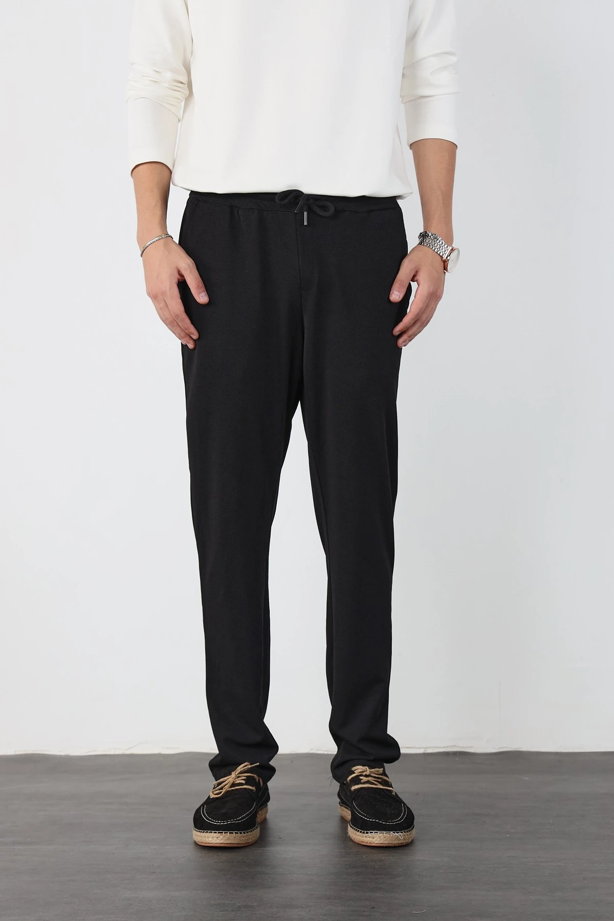 Beli Lastikli Esnek Kumaş Regular Pantolon